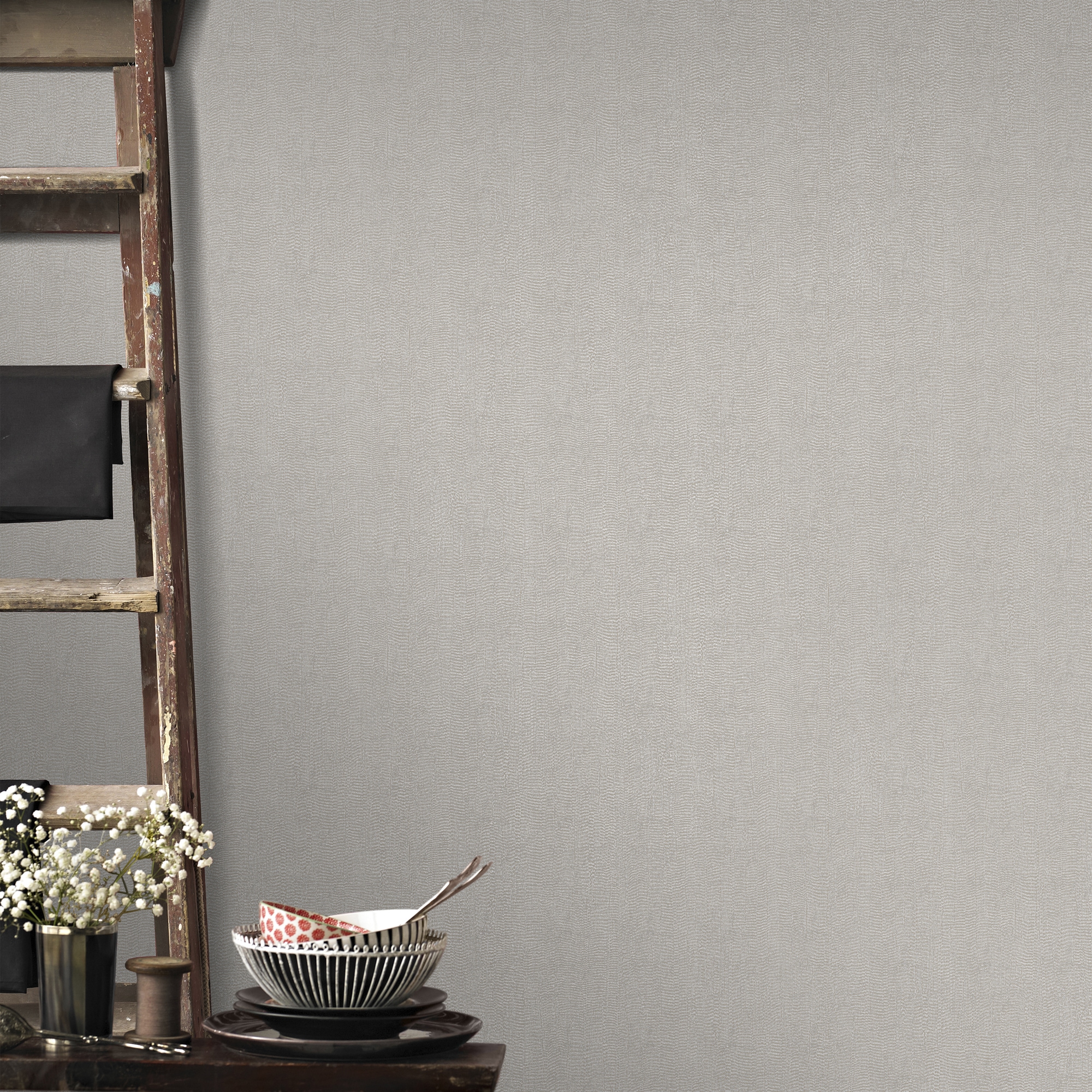Superfresco Easy Vliestapete "Uni Glitzer Effekt" neutral geprägt 10mx52cm (ca. 5m2)