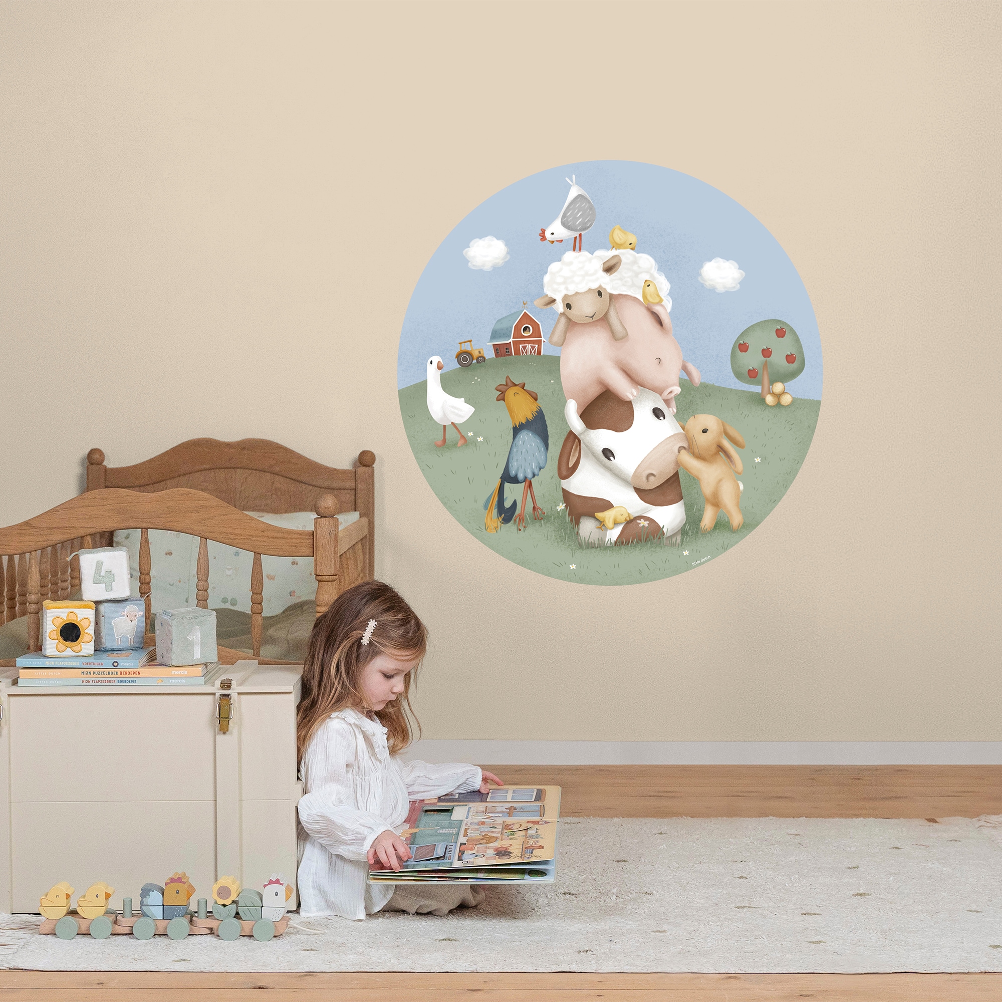 LITTLE DUTCH Wandtattoo "Wandsticker XL Little Farm (100x100cm)", (1 St.) günstig online kaufen