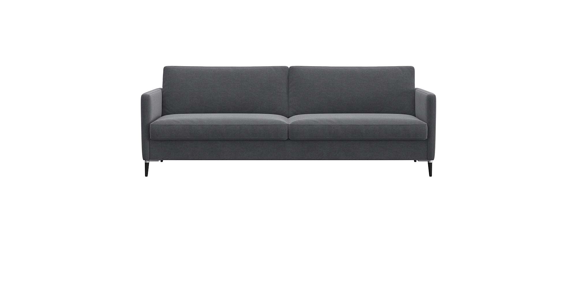 FLEXLUX 3-Sitzer "Fiore, super Sitzkomfort durch Kaltschaum im Sitz" schmale Armlehnen, Füße Alu+schwarz