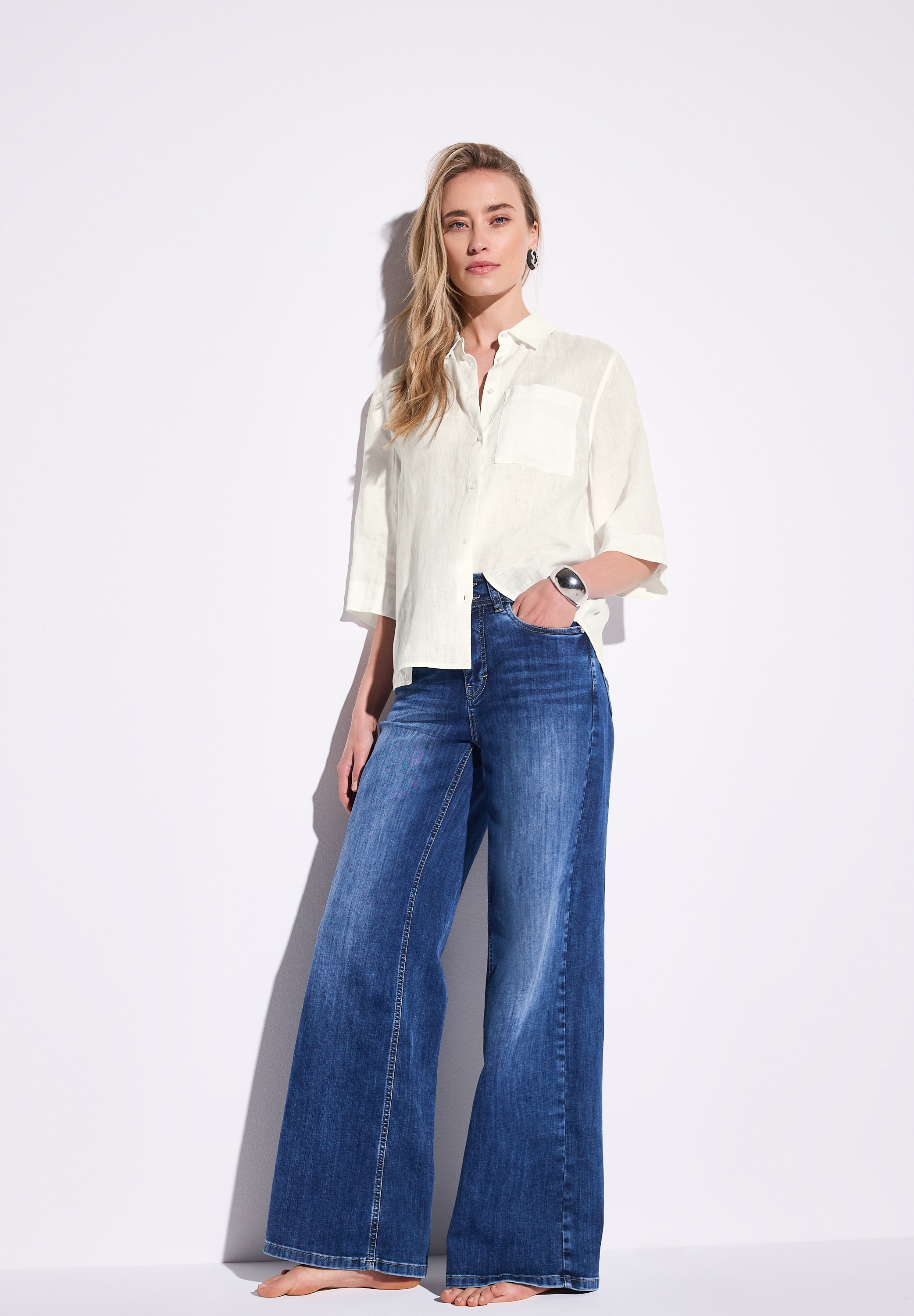 STREET ONE Hemdbluse, mit Brusttasche