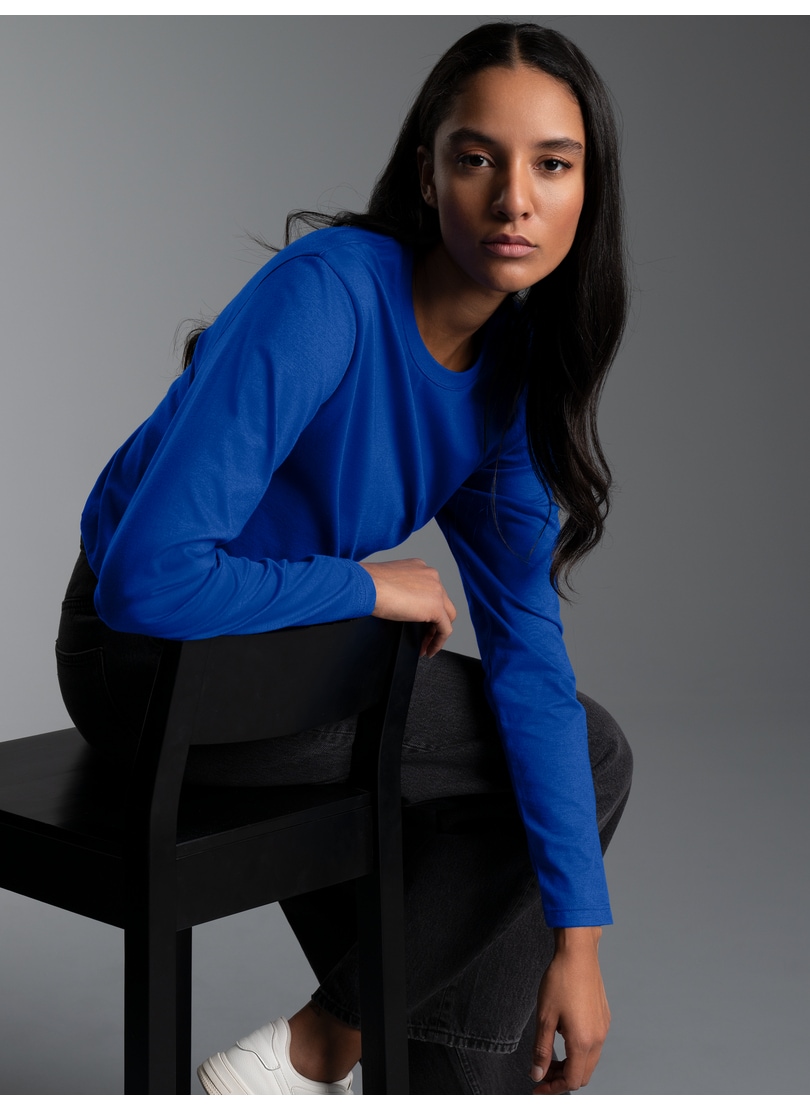 Trigema T-Shirt "TRIGEMA Langarmshirt aus 100% Baumwolle" 1 Stk. günstig online kaufen