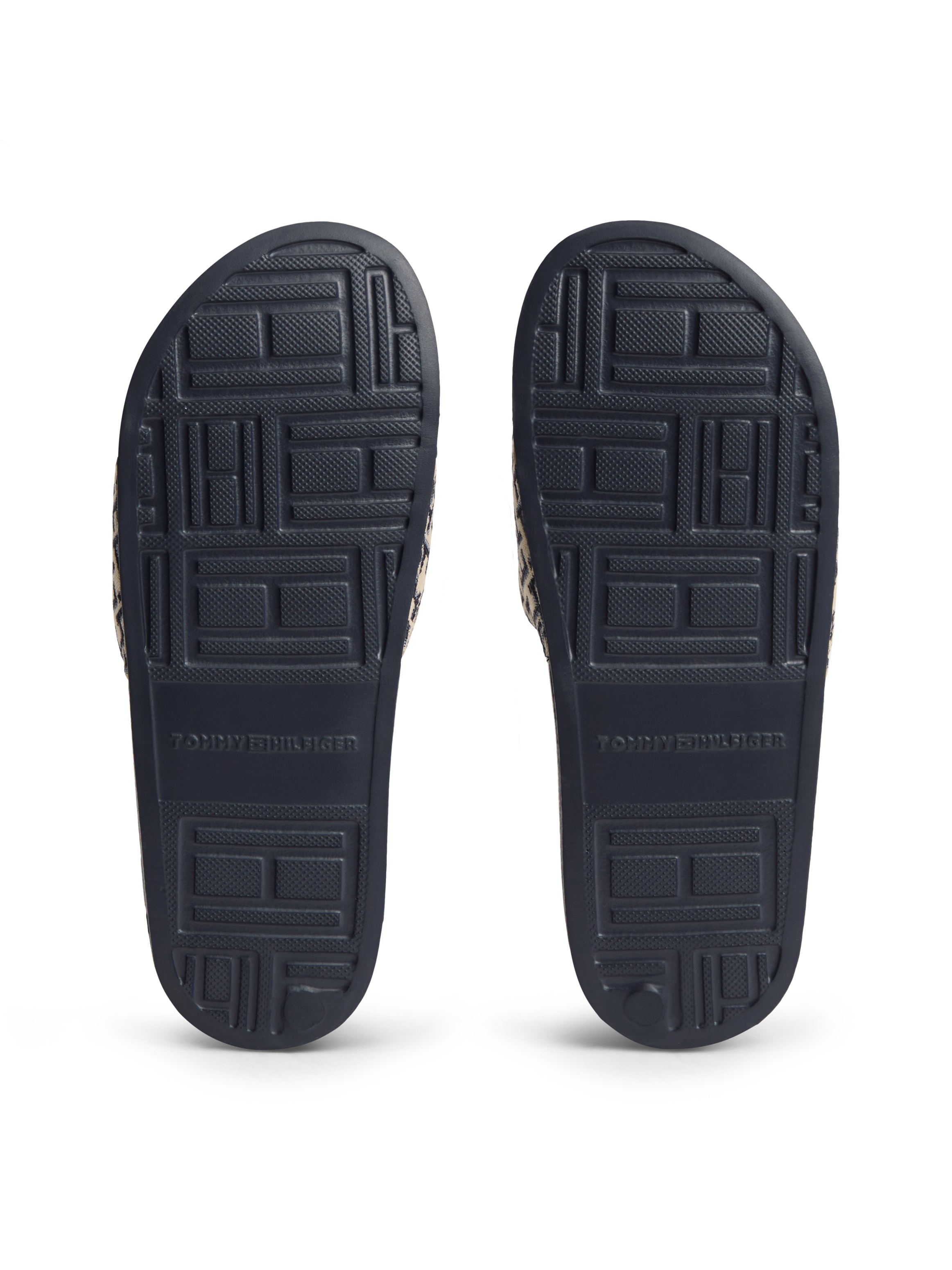 Tommy Hilfiger Pantolette »TH MONOGRAM POOL SLIDE«  Sommerschuh, Strandschuh mit logobedruckter Bandage