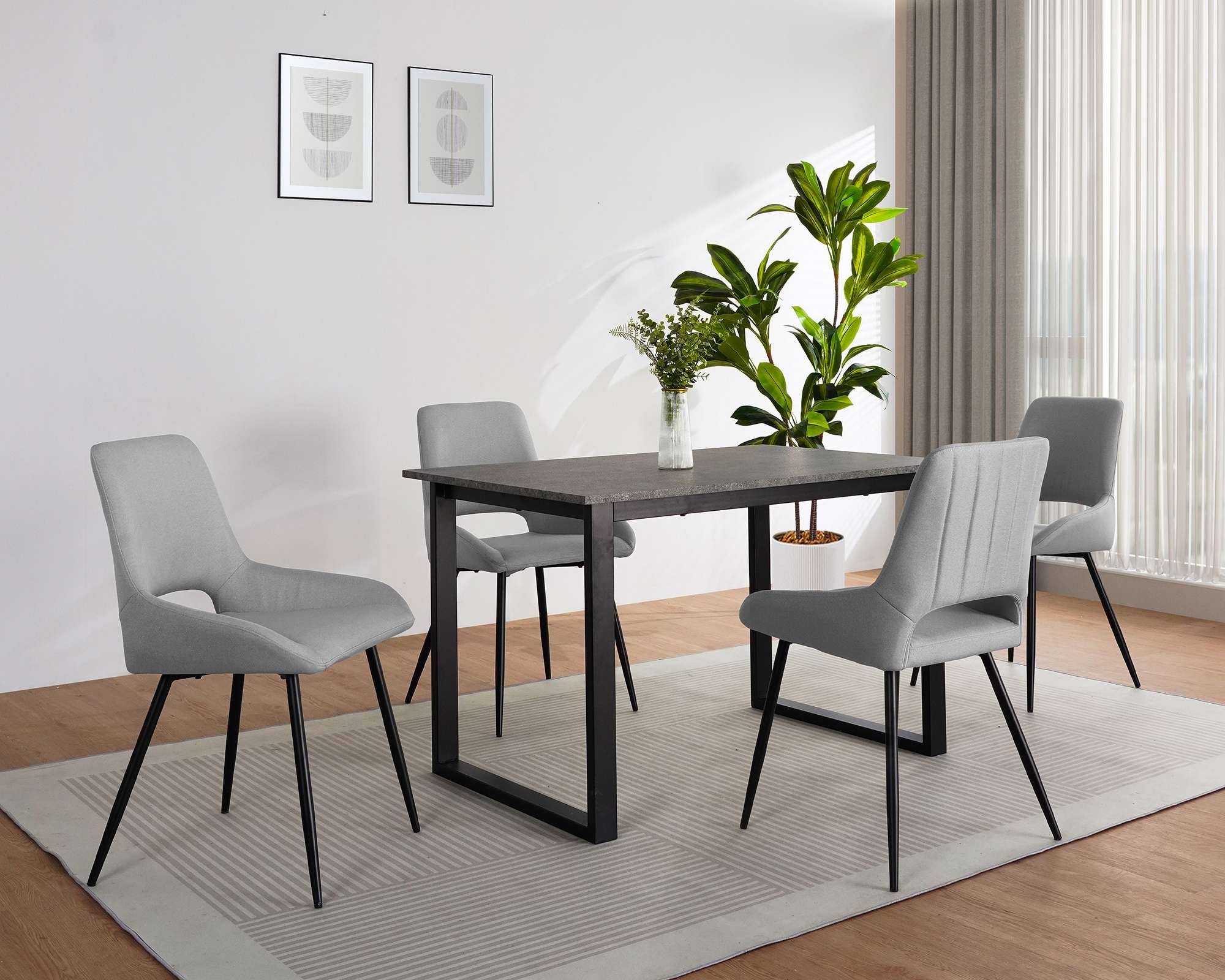 OTTO home Esstisch "Barcell" schwarzes Metallgestell, Plattenvarianten wähl günstig online kaufen