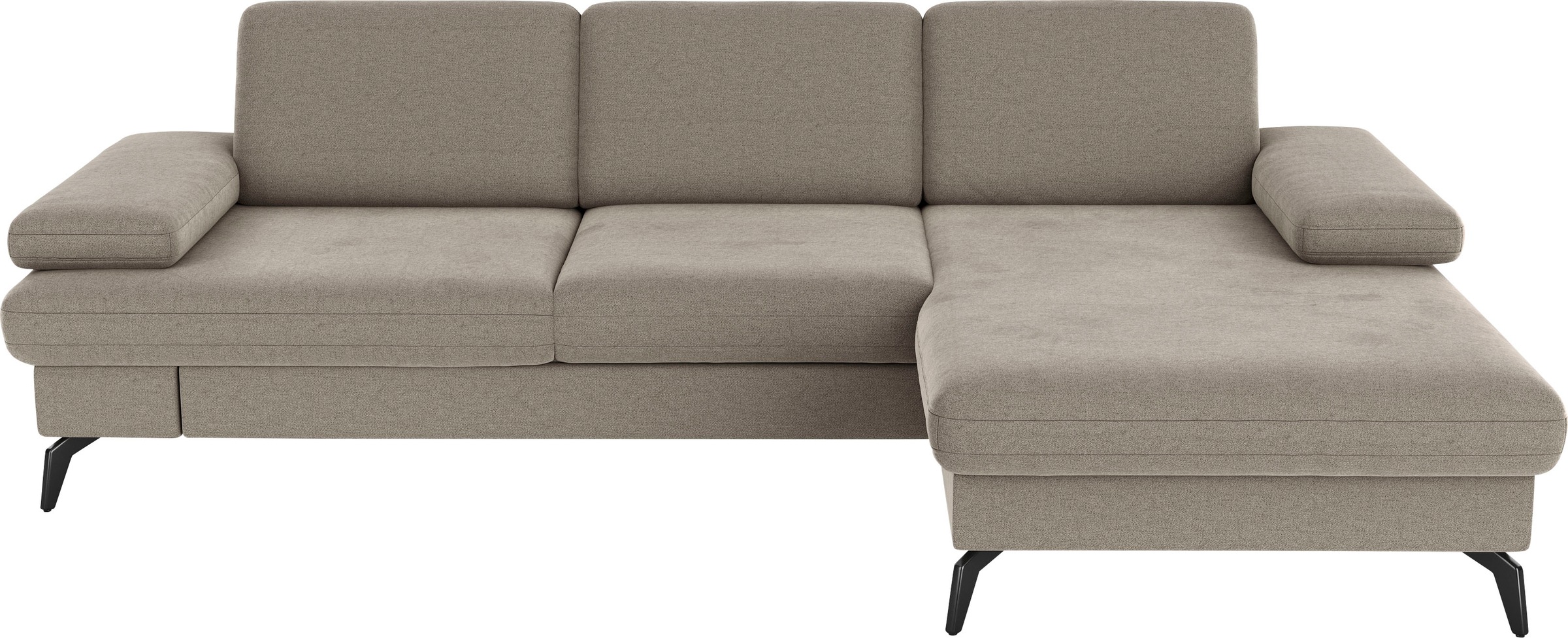 sit&more Ecksofa "Morris L-Form, inkl. Sitztiefenverstellung" wahlweise mit Armteilverstellung, Schlaffunktion & Bettkasten