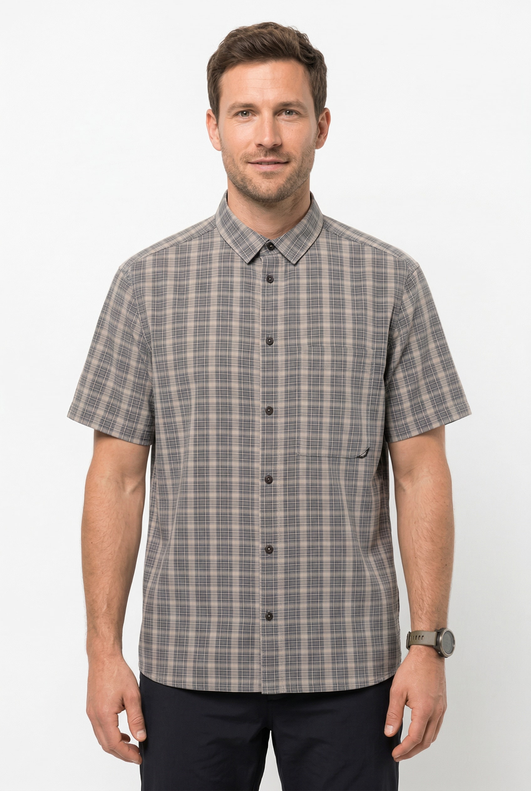Jack Wolfskin Funktionshemd "MESETA SHIRT M" mit zwei Brusttaschen, schnell trocknend, atmungsaktiv
