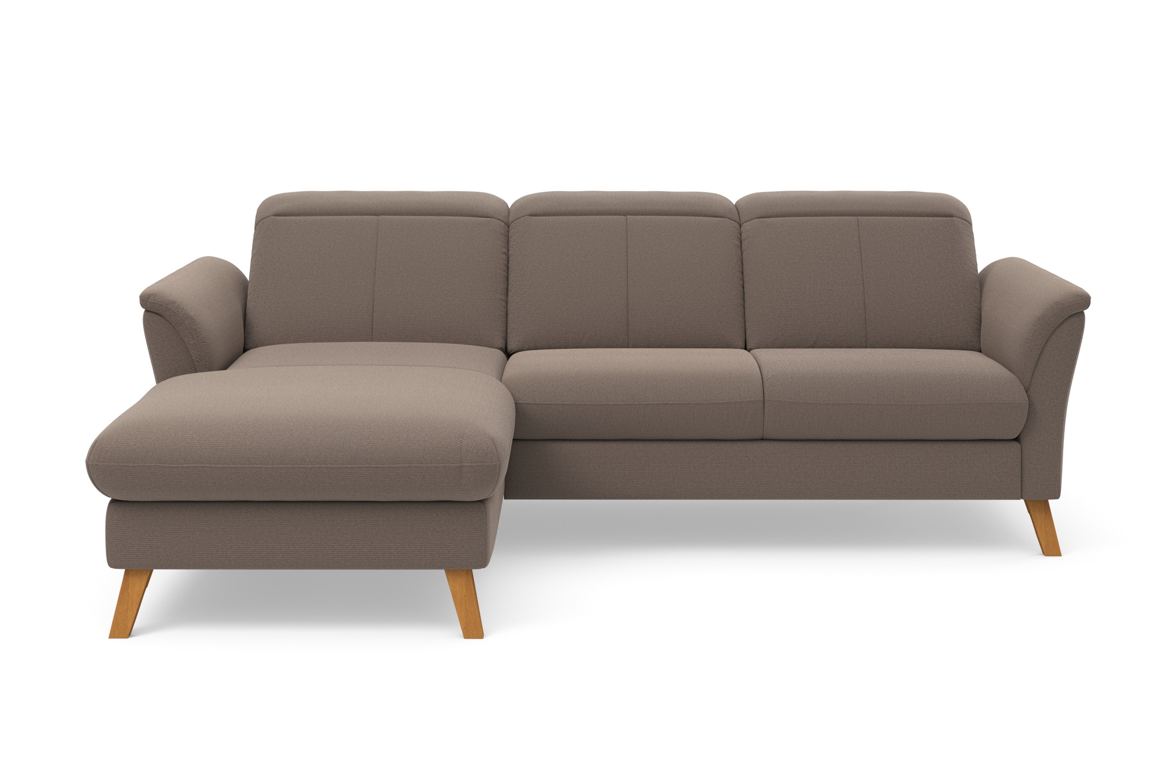 Ecksofa SIT & MORE "Romero L-Form", grau (taupe), B:245cm H:91cm T:178cm, 90% Polyester 10%Polyamid, Sofas, Ecksofa, wahlweise mit oder ohne Relax-Funktion, Bettfunktion, Bettkasten 7