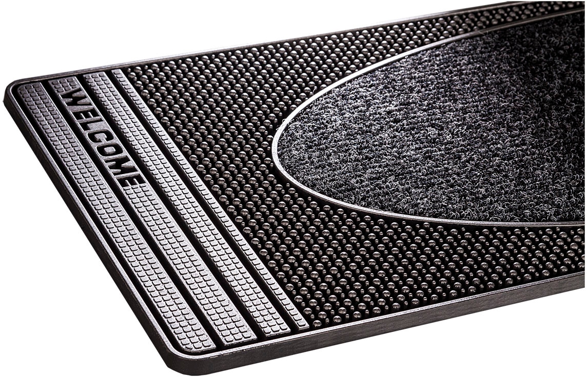 Home2Fashion Fußmatte »CenterClean«, rechteckig, 8 mm Höhe, schmale Schmutzfangmatte, strapazierfähig, In- und Outdoor geeignet