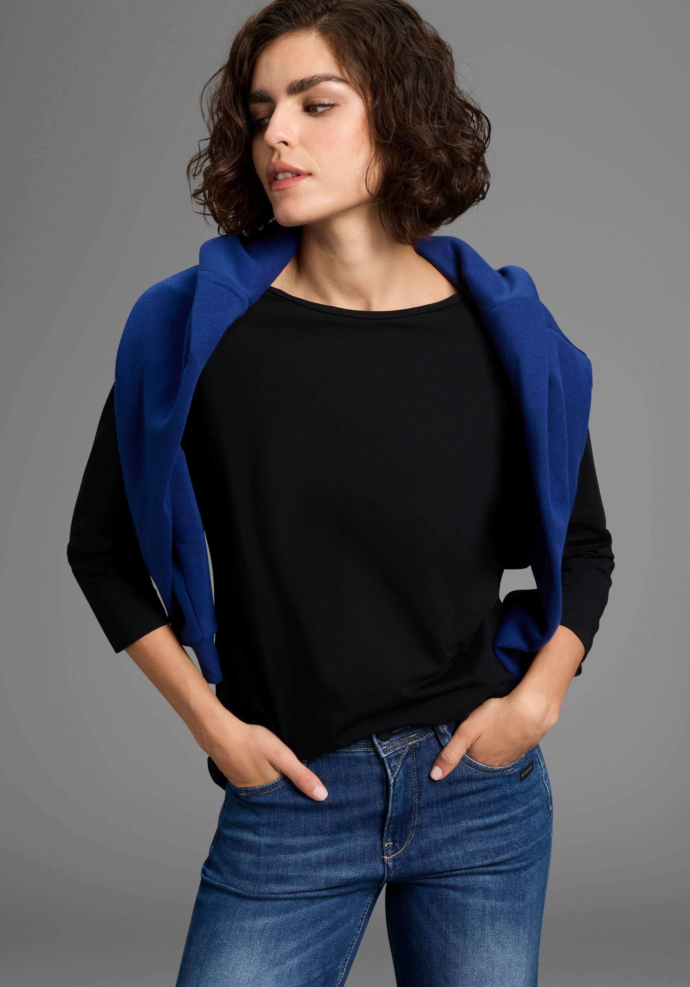 Laura Scott 3/4-Arm-Shirt, mit U-Boot-Ausschnitt - NEUE KOLLEKTION günstig online kaufen