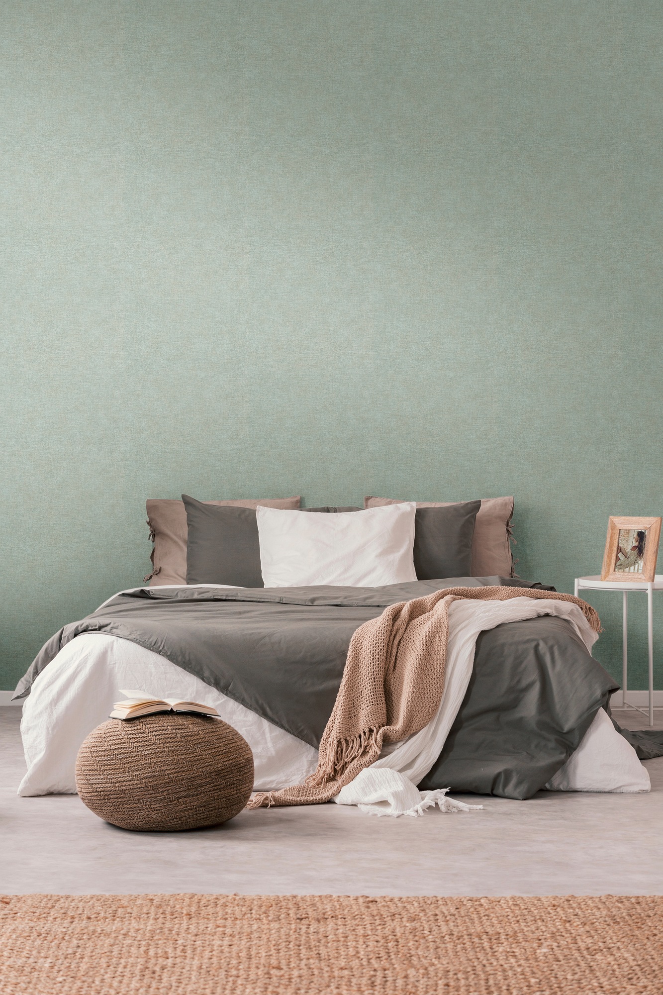 living walls Vliestapete »Smart Surfaces einfarbige Tapete Unitapete Struktur-Optik Landhaus«, matt, Vliestapete Textil-Optik für Schlafzimmer Küche Wohnzimmer Uni Design