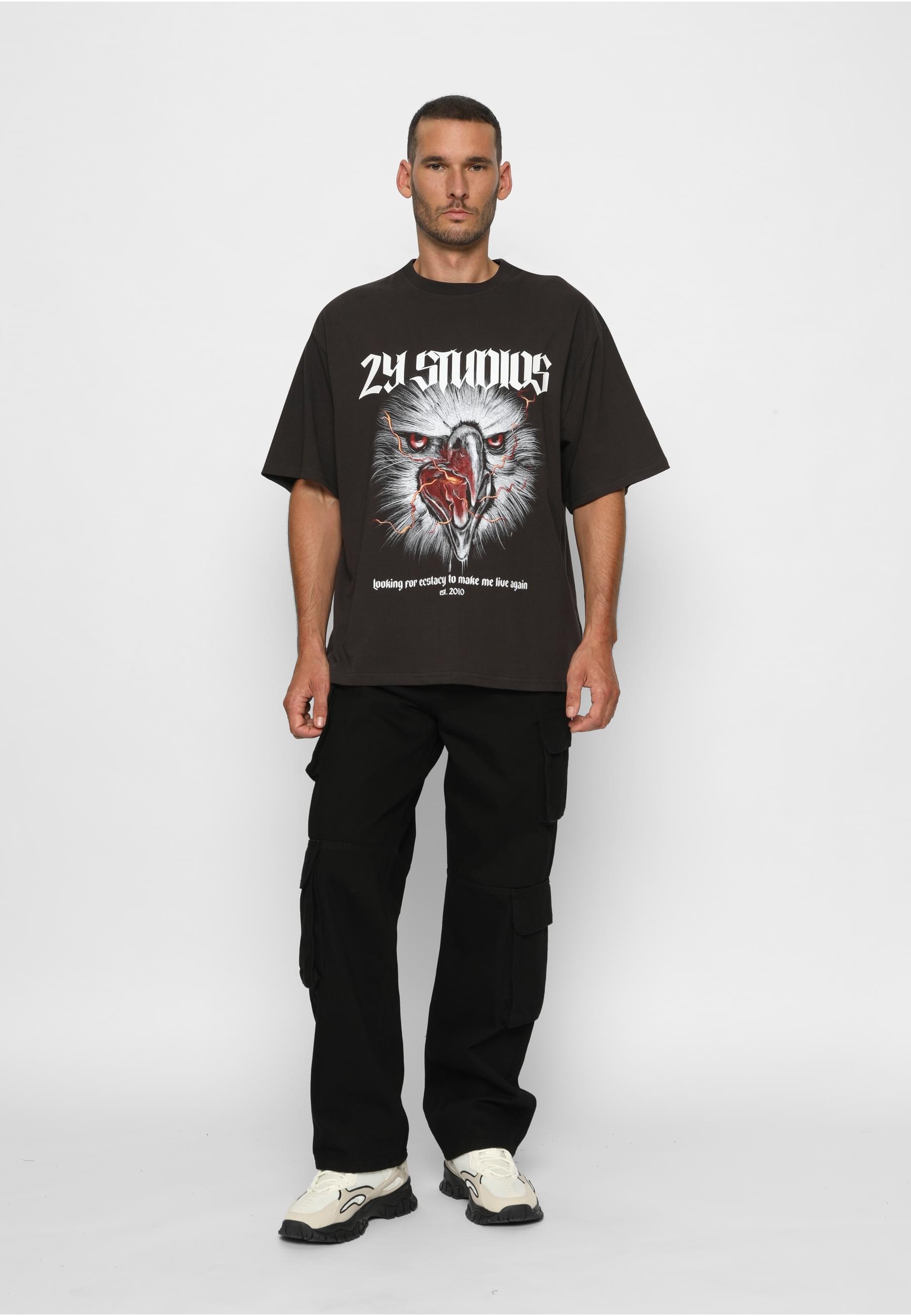 2Y Studios T-Shirt »2Y Studios Herren Eagle Oversize Tee«, (1 tlg.)