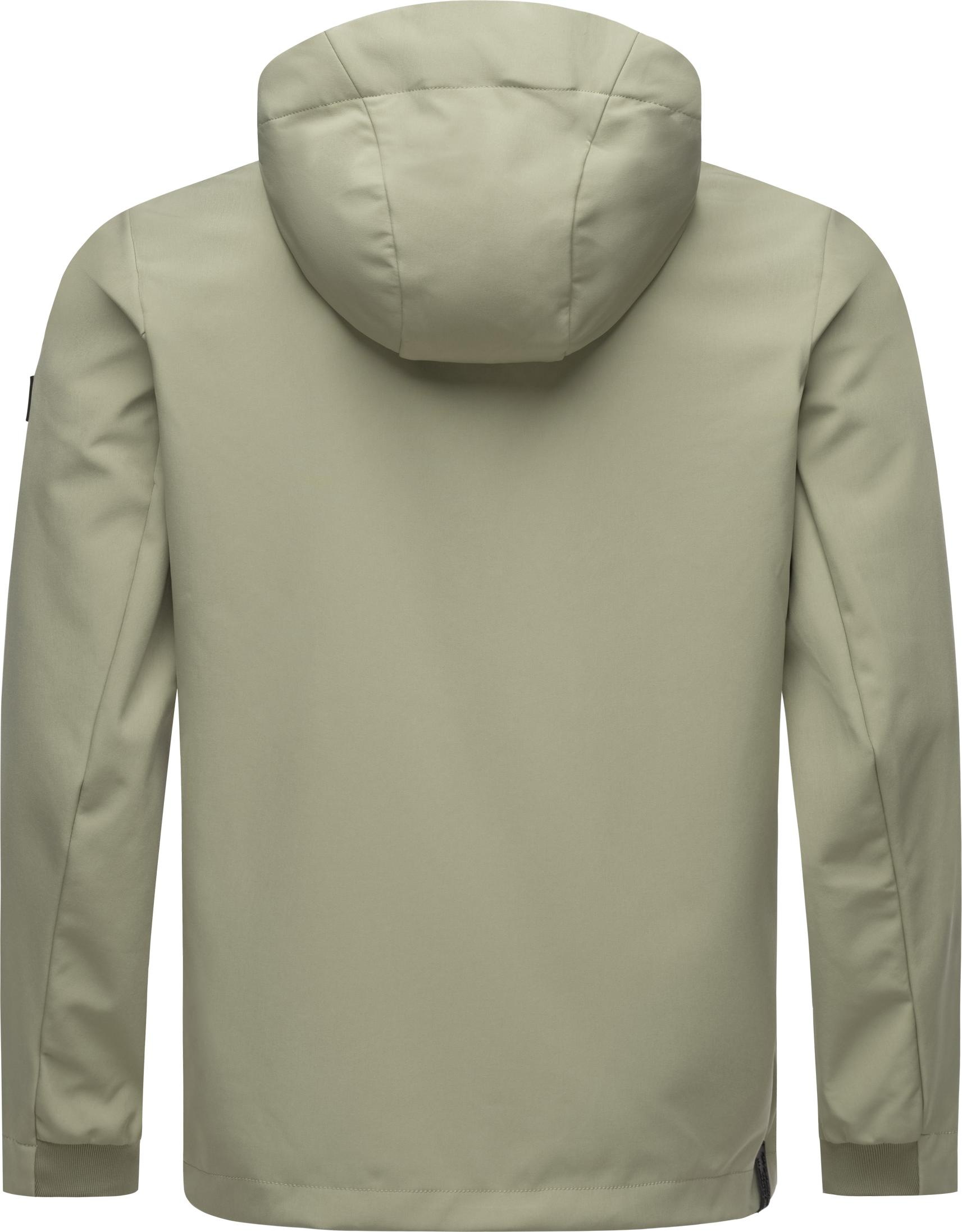 Ragwear Softshelljacke »Shellwie Warm«, mit Kapuze, wasserdichte Herren Übergangsjacke mit großer Kapuze