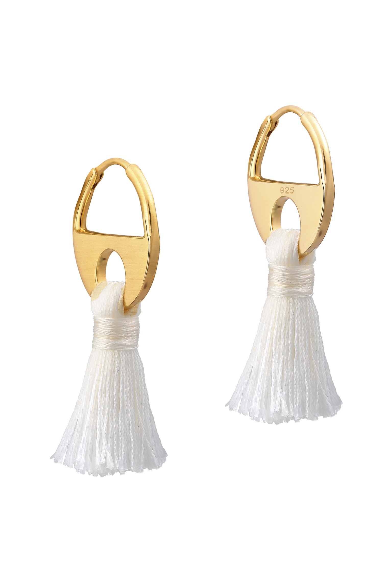 Elli Paar Creolen »Creole Pastell Tassel Quaste Festival 925 Silber«