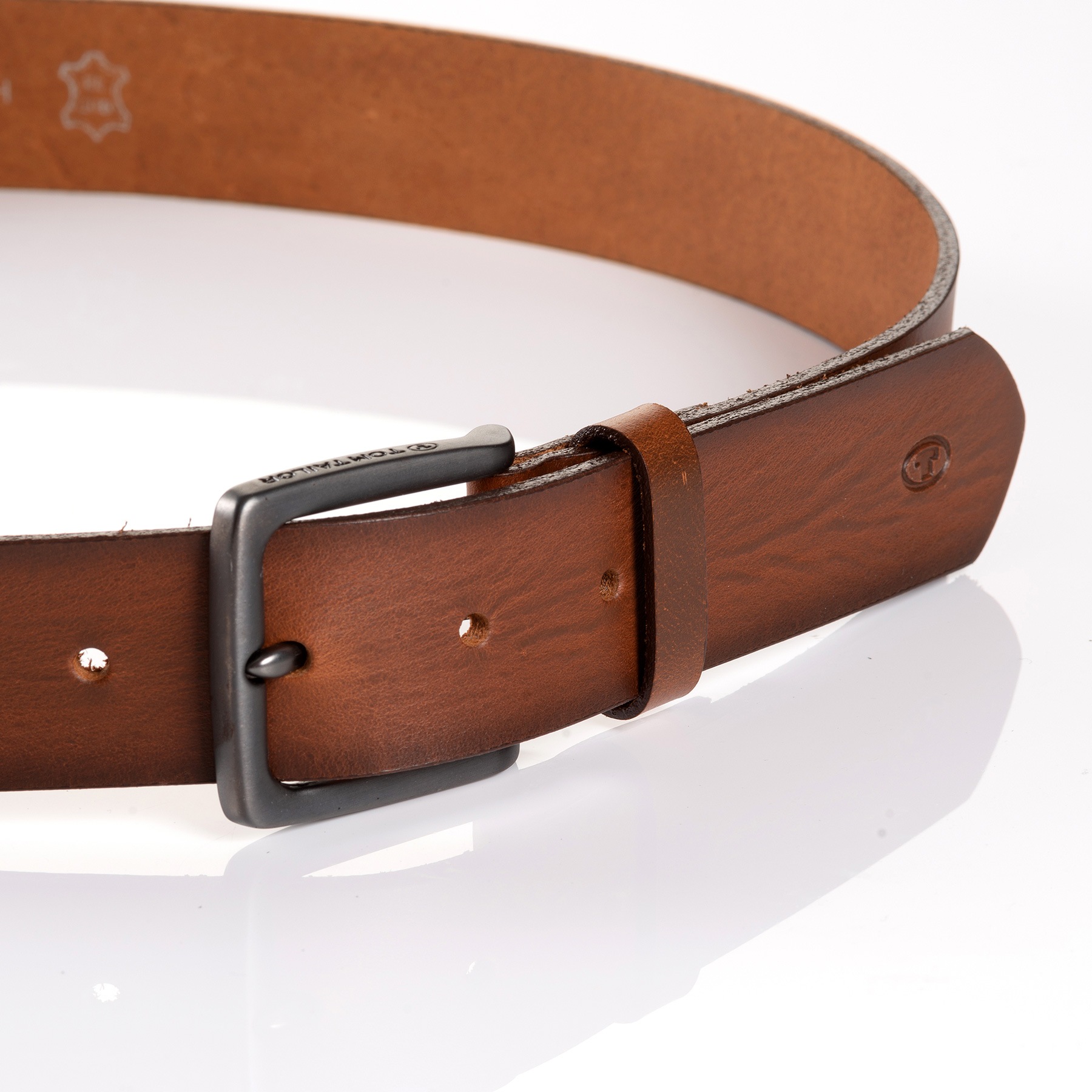 TOM TAILOR Ledergürtel "TTSCOTT", 3,5 cm breit, Herrengürtel, Jeans und Cas günstig online kaufen