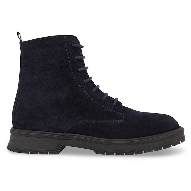 Tommy Hilfiger Schnürboots »HILFIGER CORE SUEDE BOOT«, mit gestreifter  Anziehlasche bestellen | BAUR