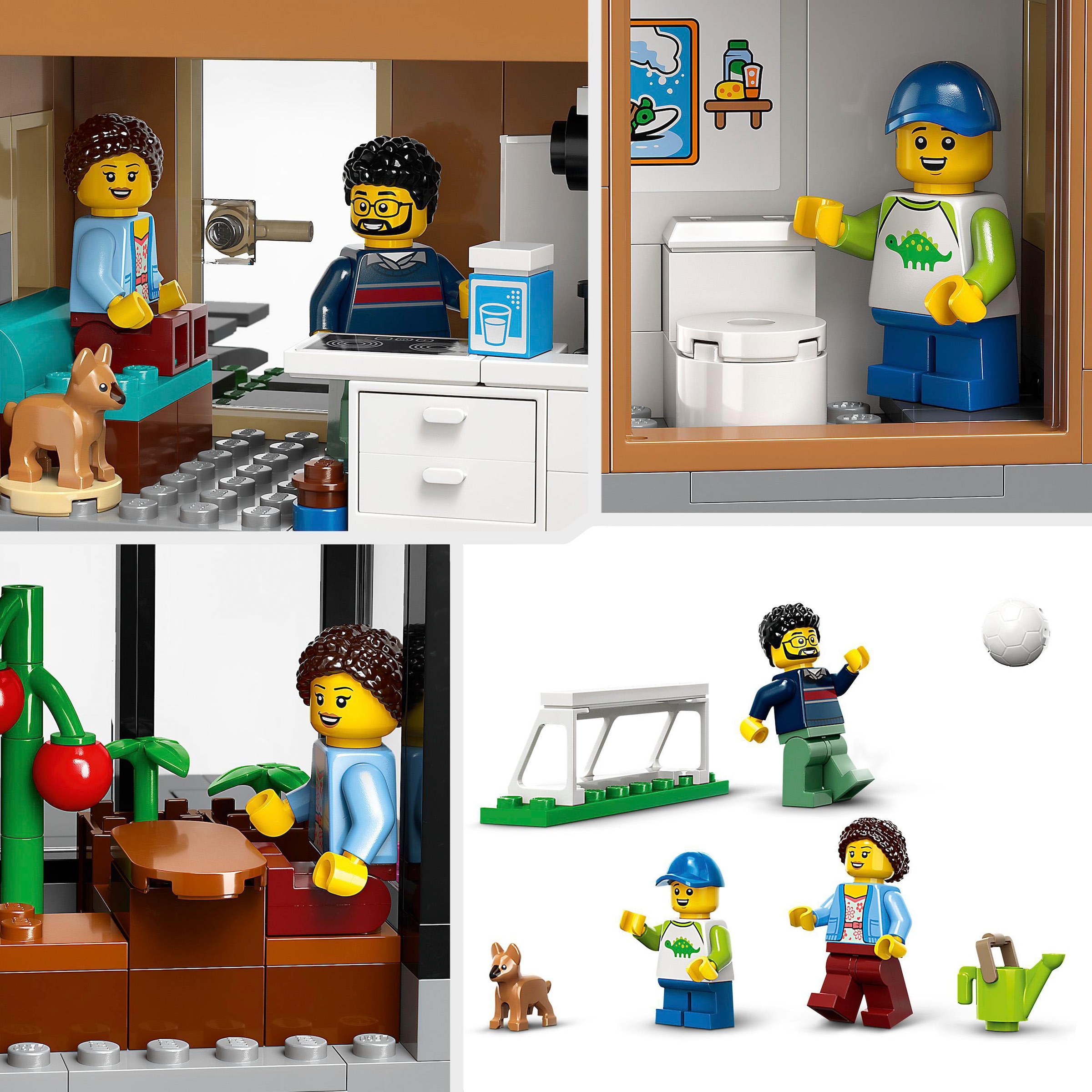 LEGO® Konstruktionsspielsteine »Familienhaus mit Elektroauto (60398), LEGO® City«, (462 St.), Made in Europe