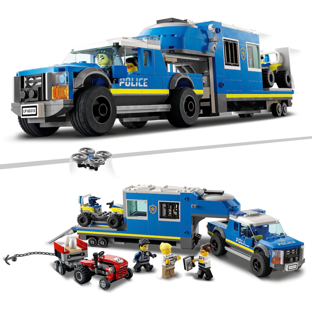 LEGO® Konstruktionsspielsteine »Mobile Polizei-Einsatzzentrale (60315), LEGO® City«, (436 St.)