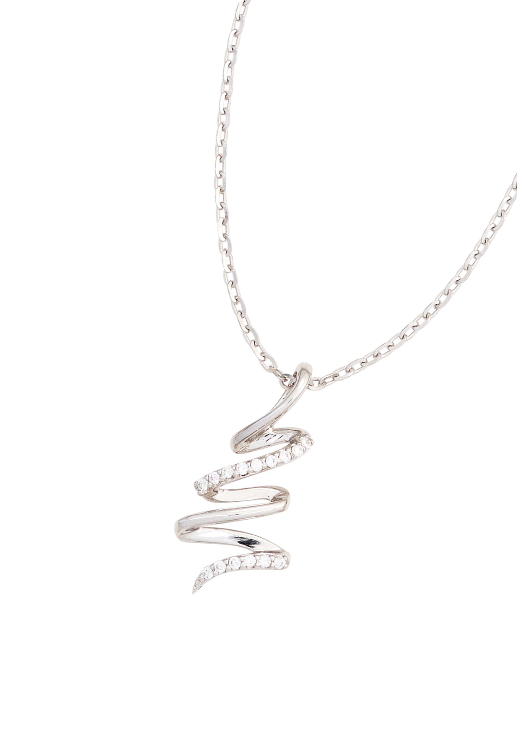 JOBO Kettenanhänger »Anhänger mit 15 Zirkonia«  925 Silber