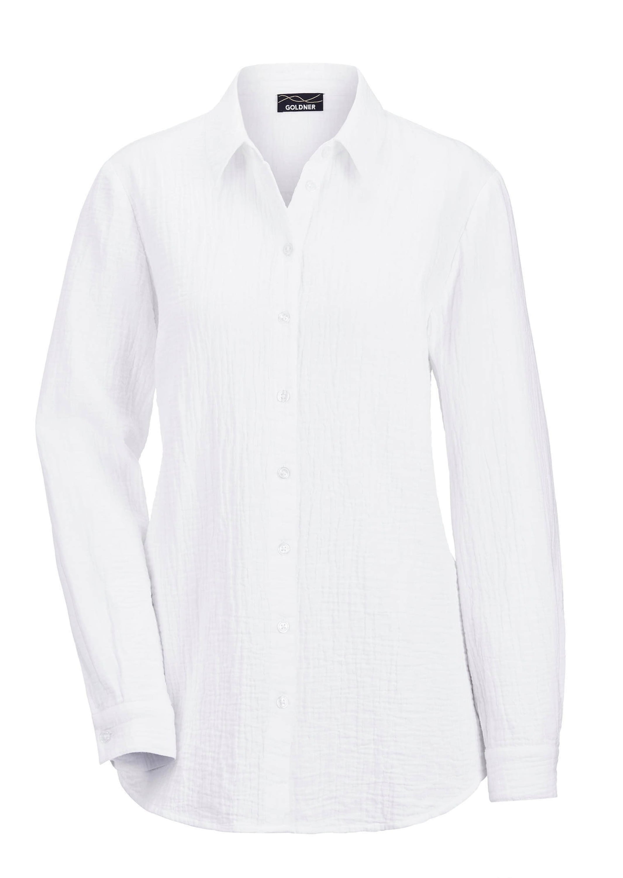 GOLDNER Hemdbluse "Verlängerte Langarm Musselin-Bluse" überaus hautfreundli günstig online kaufen
