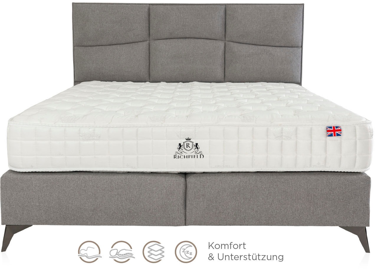 Thumbnail - Home affaire Boxspringbett "Violette erhältlich in den Breite 160, 180 & 200cm" inkl. Topper und extra dicker Taschen-Fe...