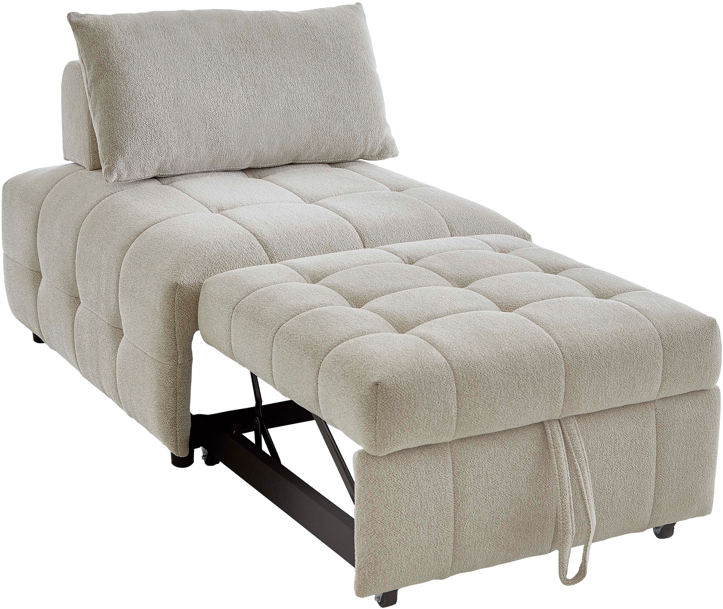 ATLANTIC home collection Sofa »Fabio«, Schlafsessel mit Sitztiefenverstellung