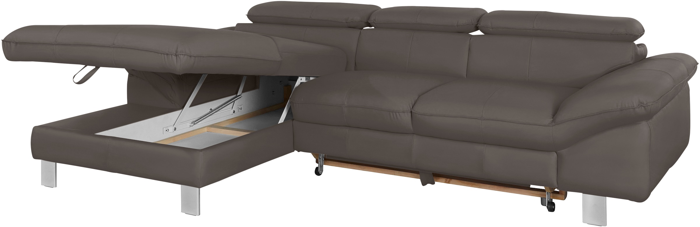 COTTA Ecksofa Driver, mit Kopfteilverstellung, wahlweise mit Bettfunktion