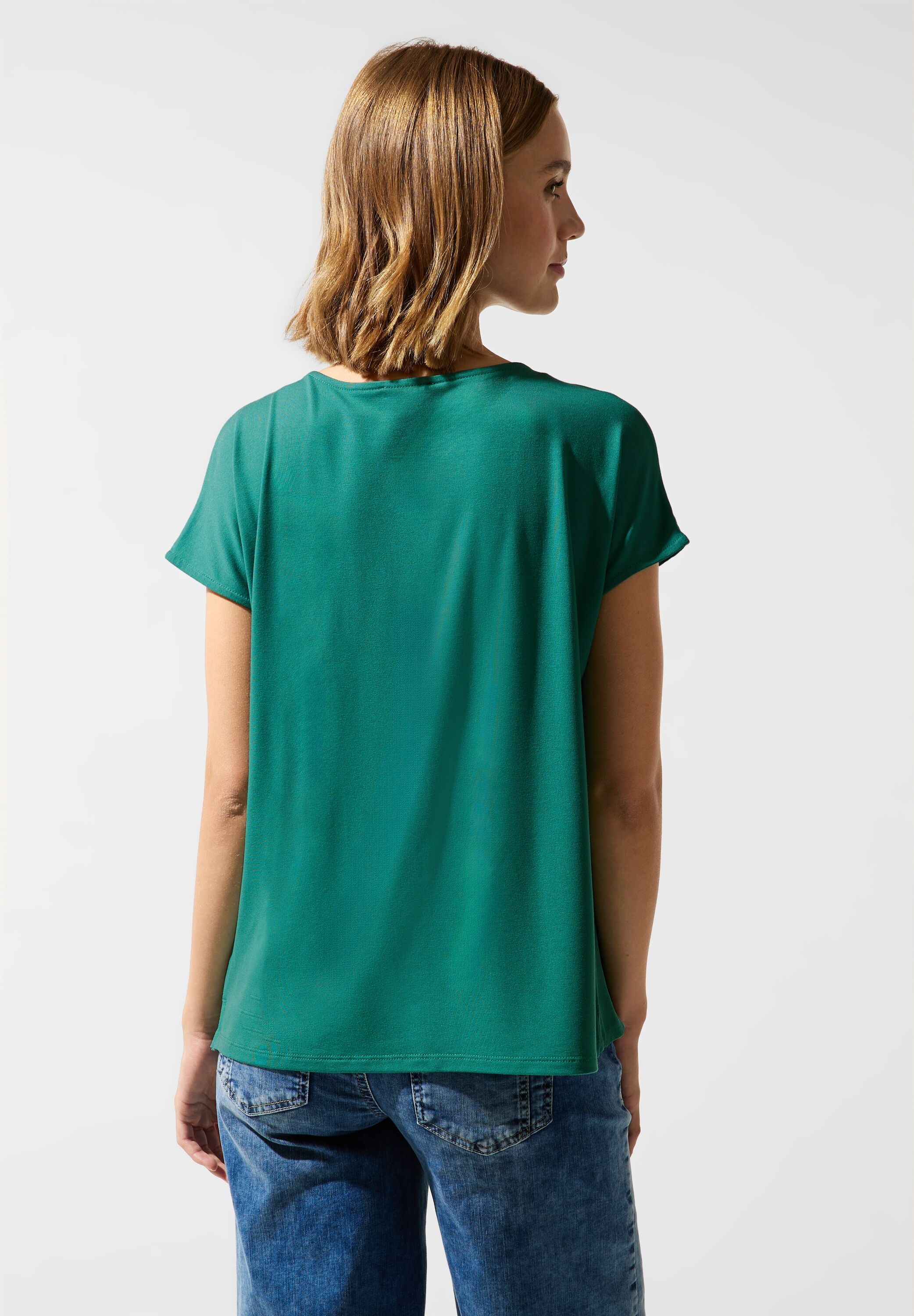 STREET ONE T-Shirt, in Unifarbe | online BAUR kaufen