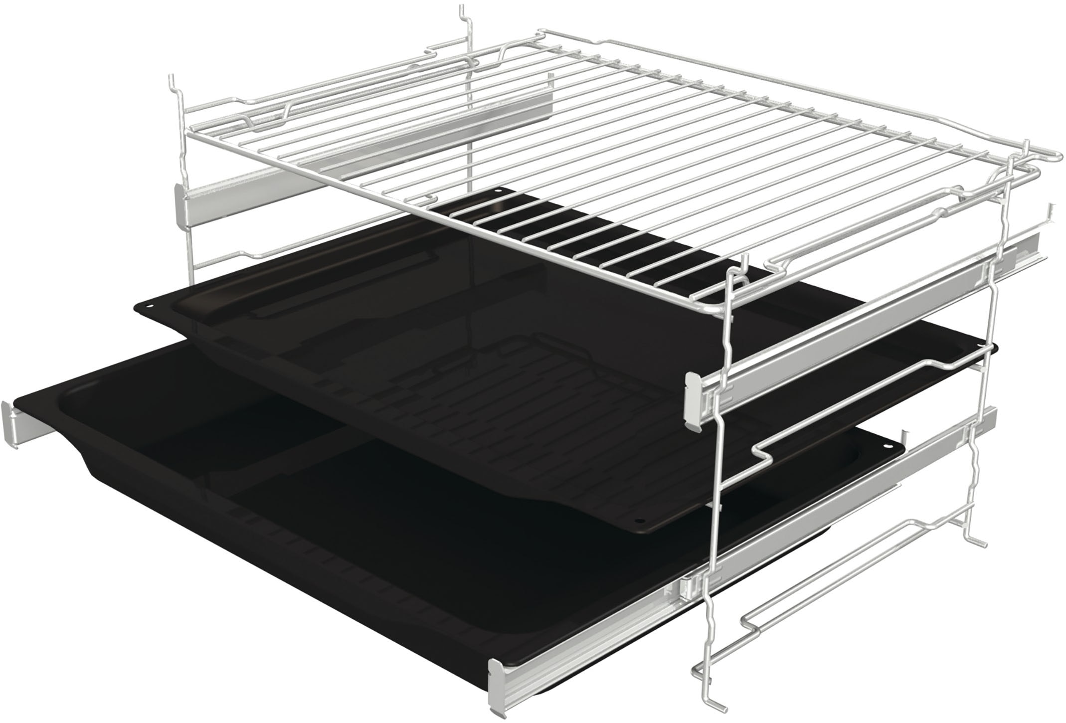 GORENJE Einbaubackofen »BOS6737E09BGOT« mit 2-fach-Teleskopauszug mit Aqua-Reinigungsfunktion Pizzafunktion mit 300 °C – perfekt für Pizza, Focaccia und mehr!