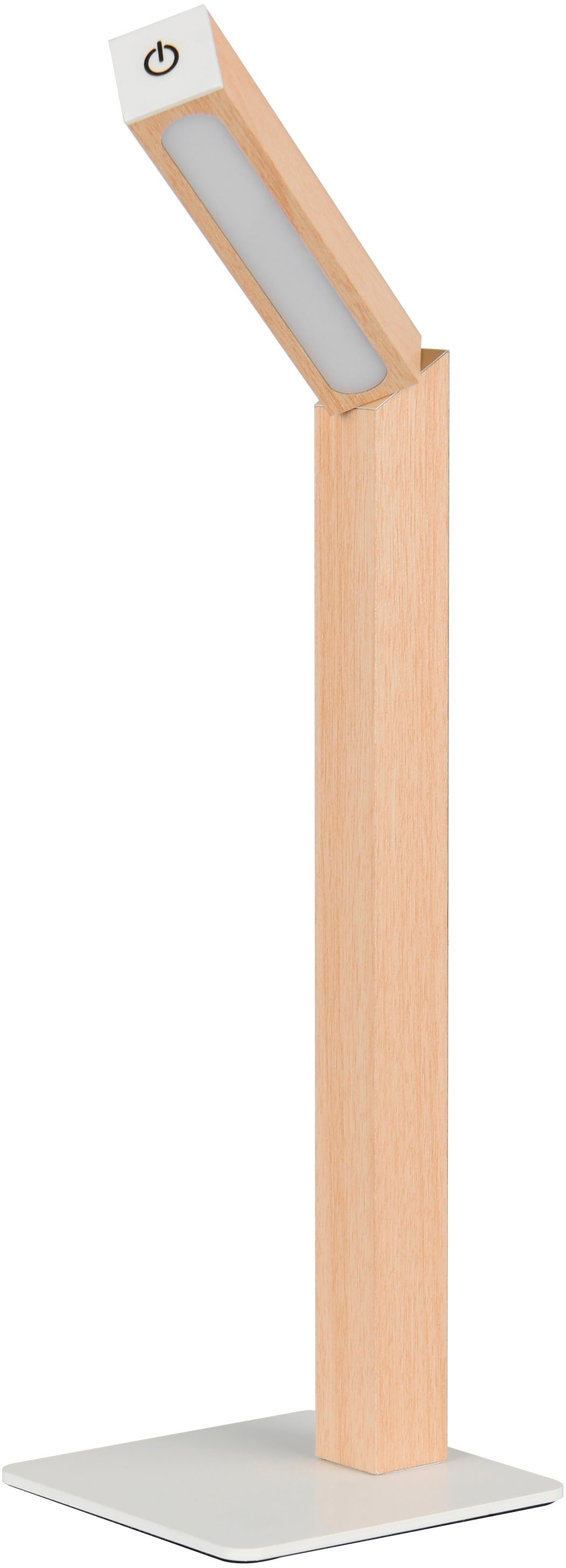 REALITY Leuchten LED Tischleuchte »SKIP, magnetische Touch-Tischlampe aus Holz, Leuchtenkopf abnehmbar«, 1 flammig, Leuchtmittel LED-Board | LED fest integriert, On/Off Touch und Dimmschalter, USB-Ladeanschluss, Akku-Laufzeit 3h