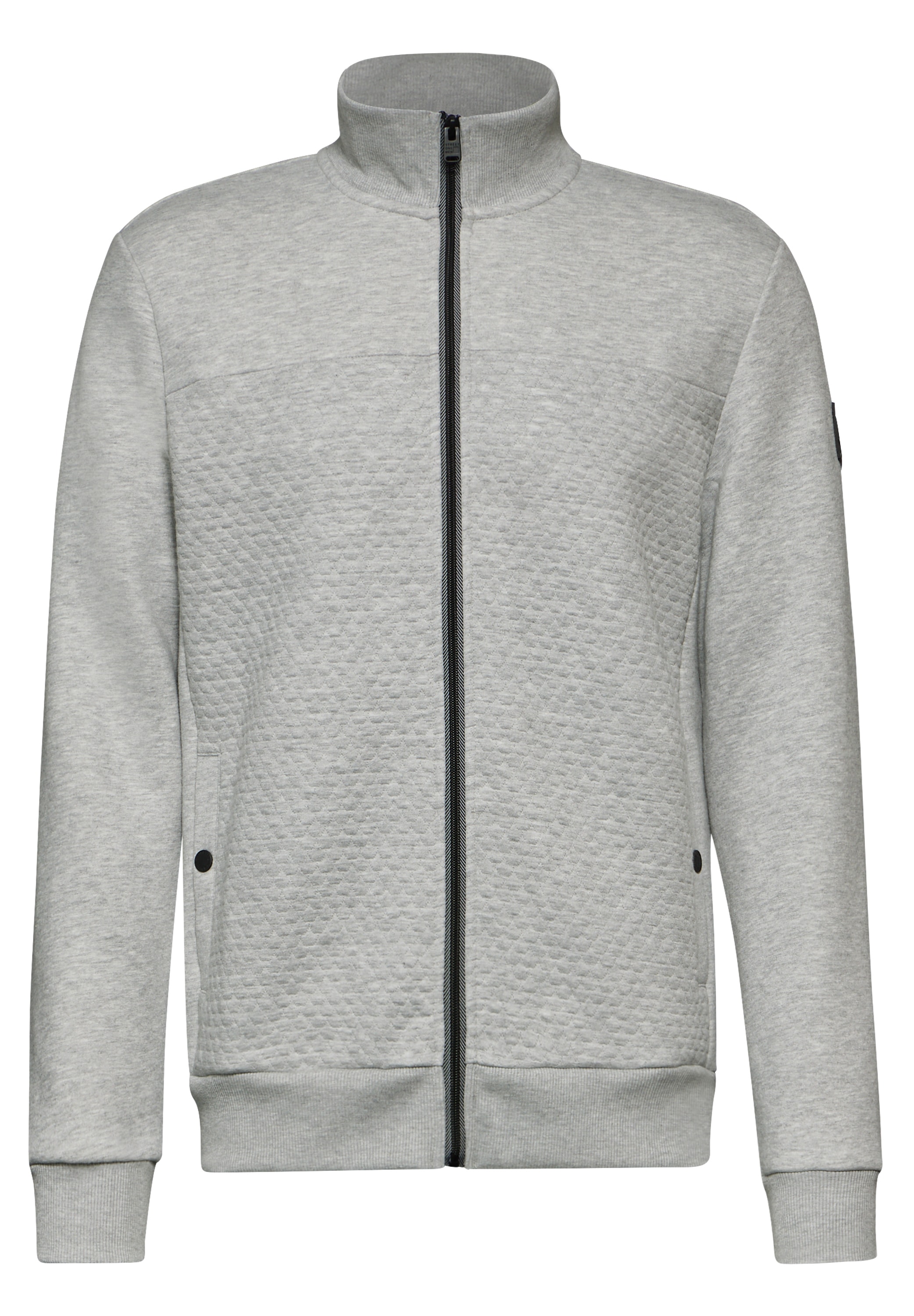 STREET ONE MEN Sweatjacke, mit Stehkragen