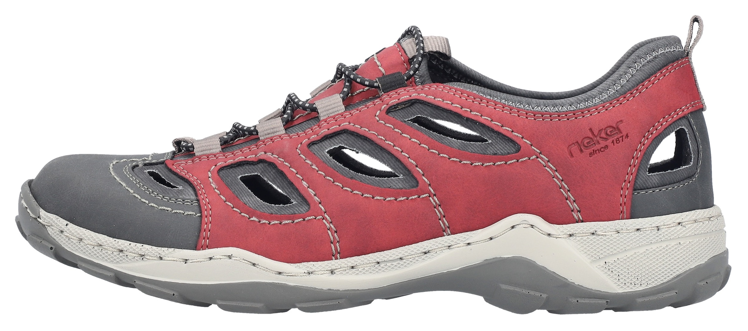 Rieker Slipper  Trekking Schuh, Sandale, Sommerschuh mit praktischem Gummizug