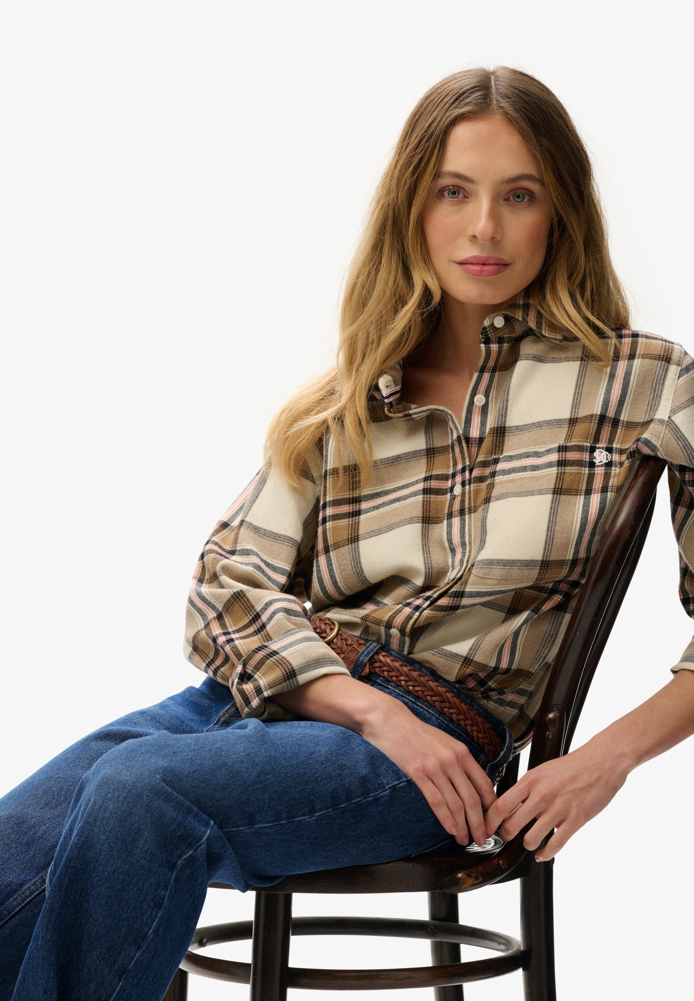 Superdry Karobluse »CHECK FLANNEL BOYFRIEND SHIRT«