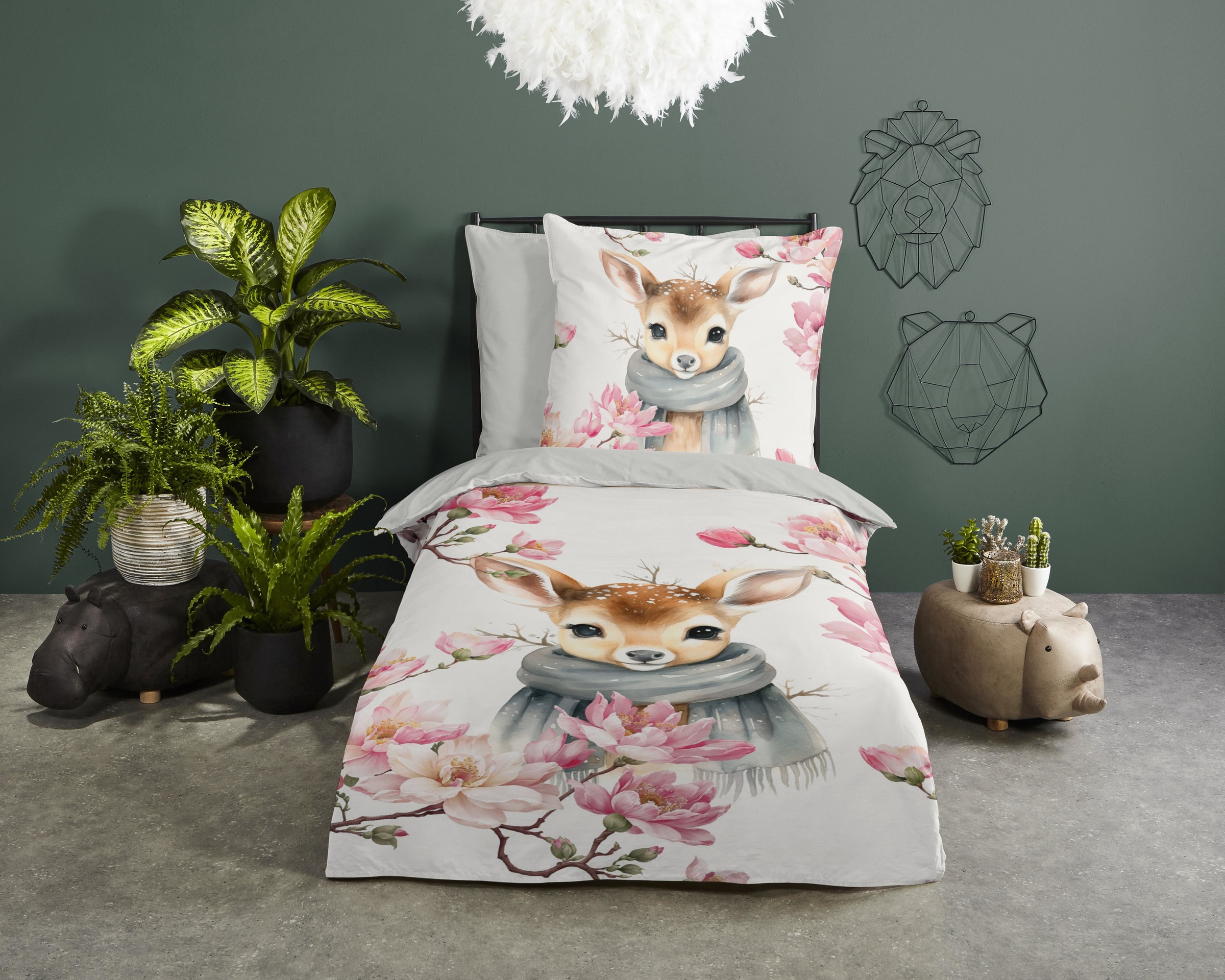 good morning Kinderbettwäsche "Leone" 2 Stk. Baumwolle, 135x200, Wendeoptik günstig online kaufen