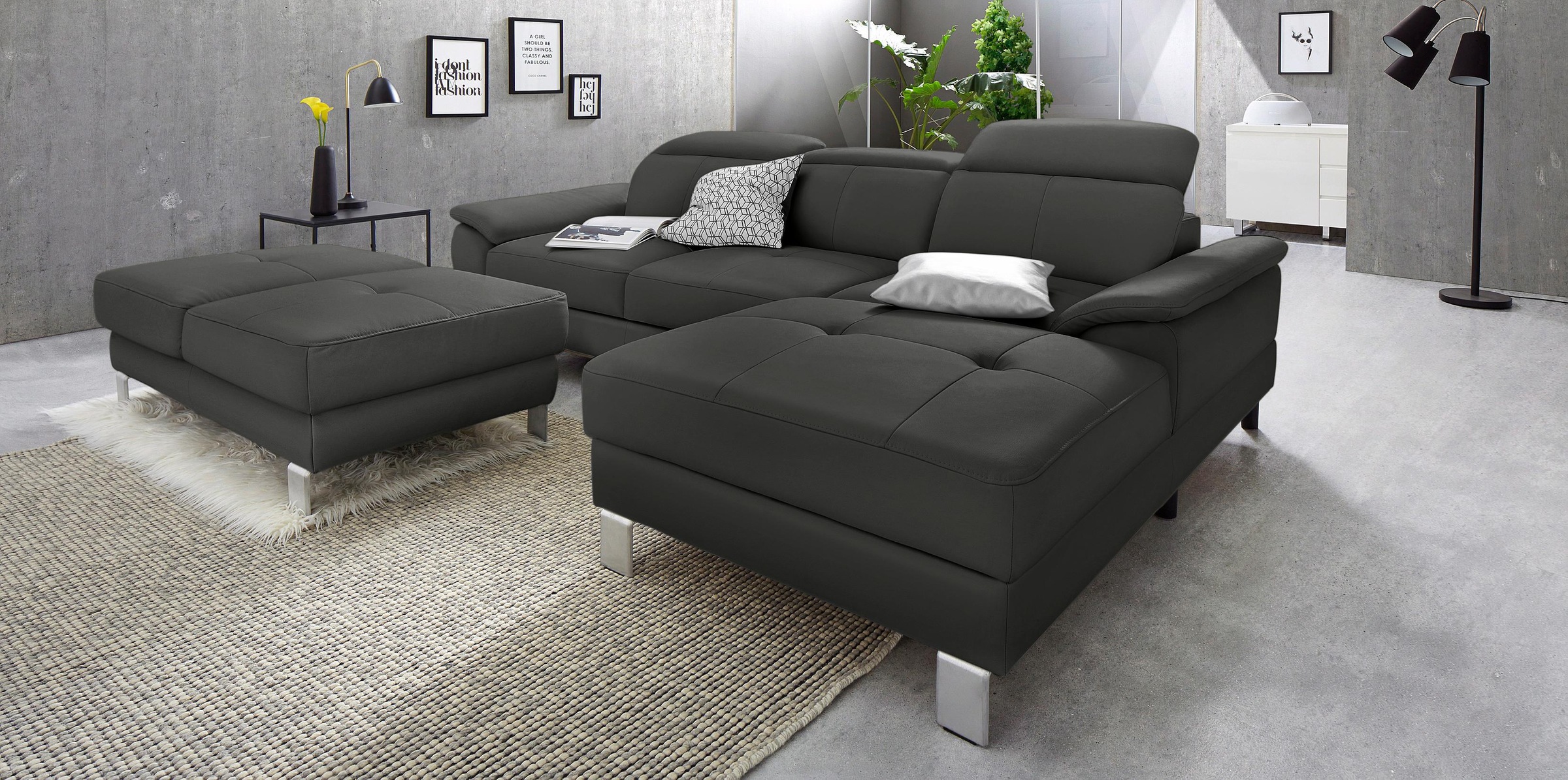 exxpo - sofa fashion Hocker »Mantua 2 Bankhocker, tolle Verarbeitungsdetails, modern und elegant«