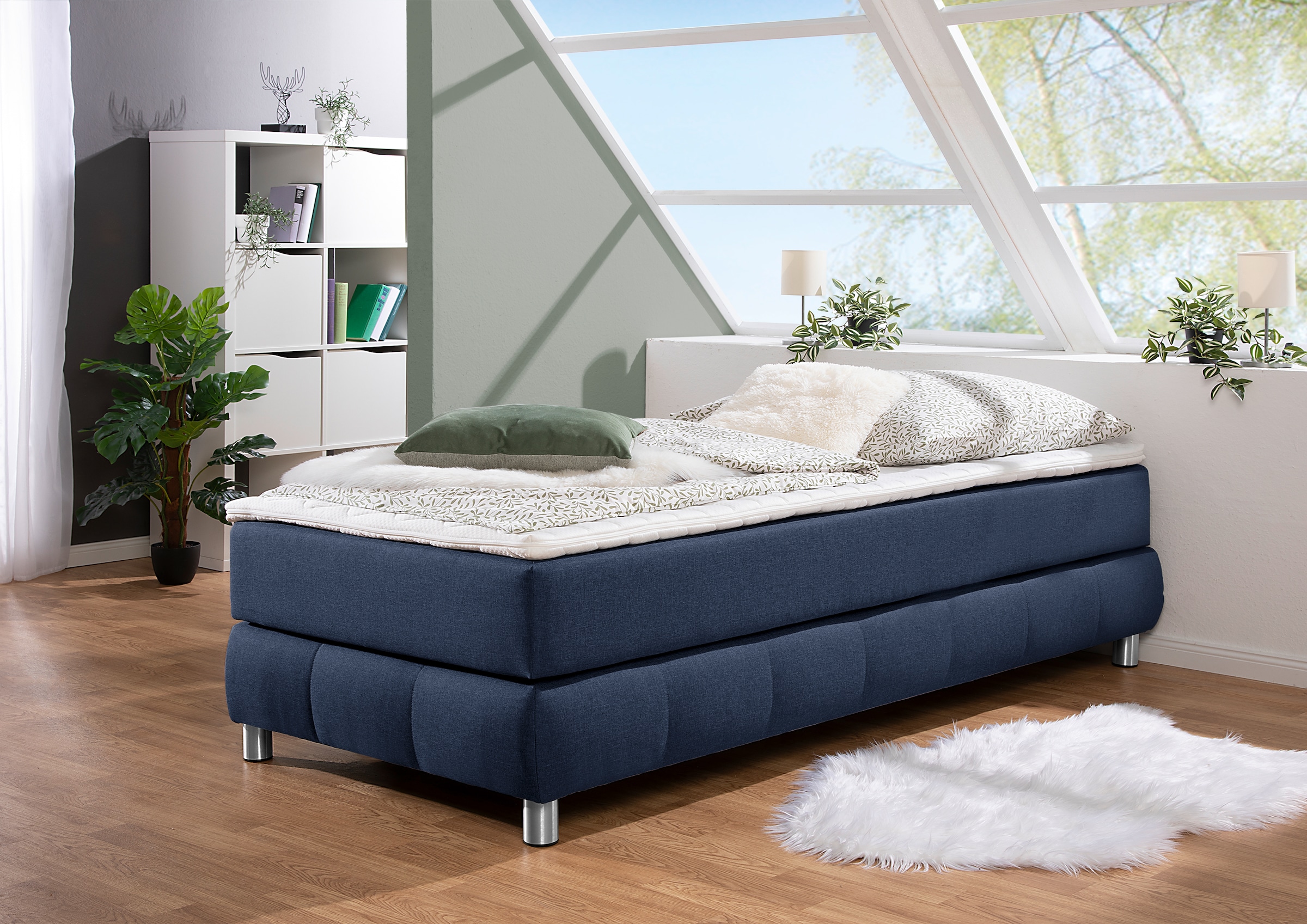 andas Boxspringbett "Salo", Ohne Kopfteil, inkl. Topper, auch in Überlänge günstig online kaufen