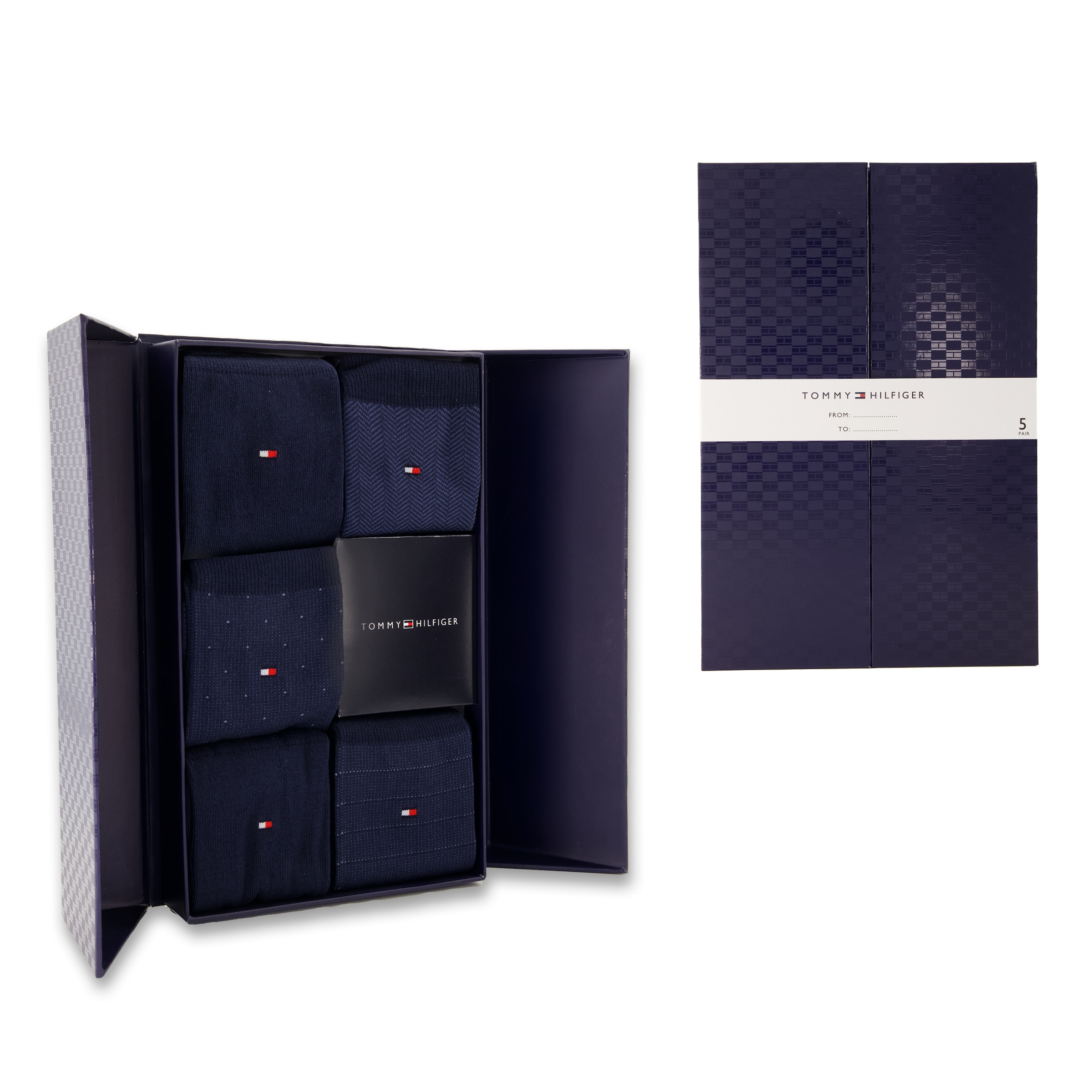Tommy Hilfiger Socken "TH MEN SOCK 5P GIFTBOX HERRINGBONE DOT", (5er Pack) günstig online kaufen