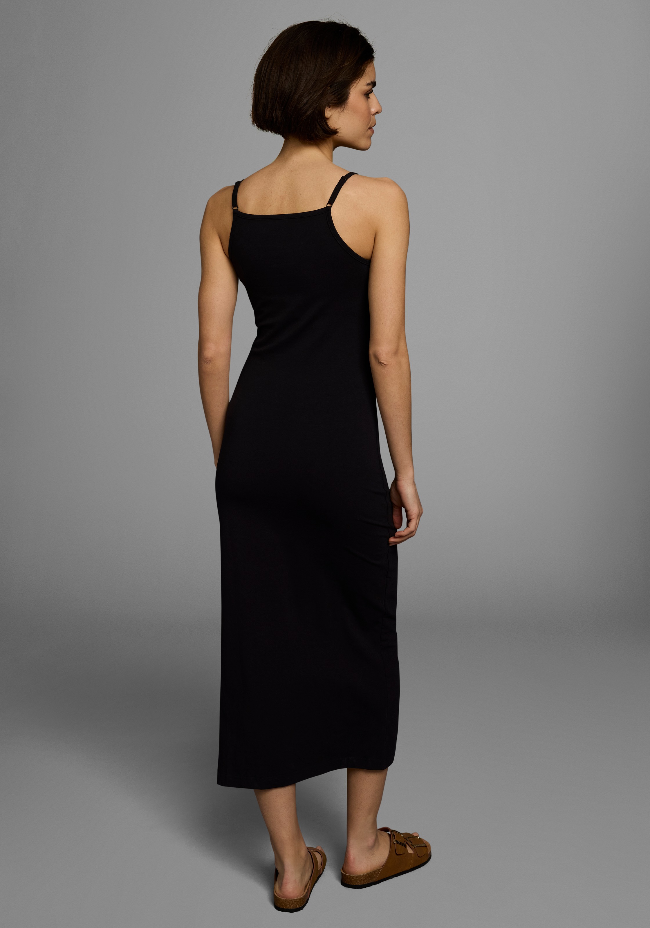 AJC Sommerkleid Ohne Taschen aus Single Jersey, mit verstellbaren Spaghetti günstig online kaufen