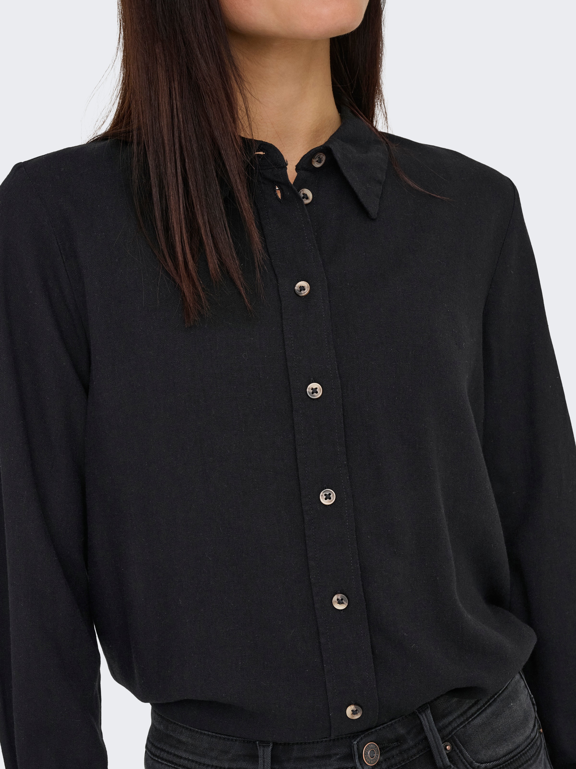 Thumbnail - JDY Hemdbluse "JDYSAY L/S LINEN LOOSE SHIRT WVN NOOS"