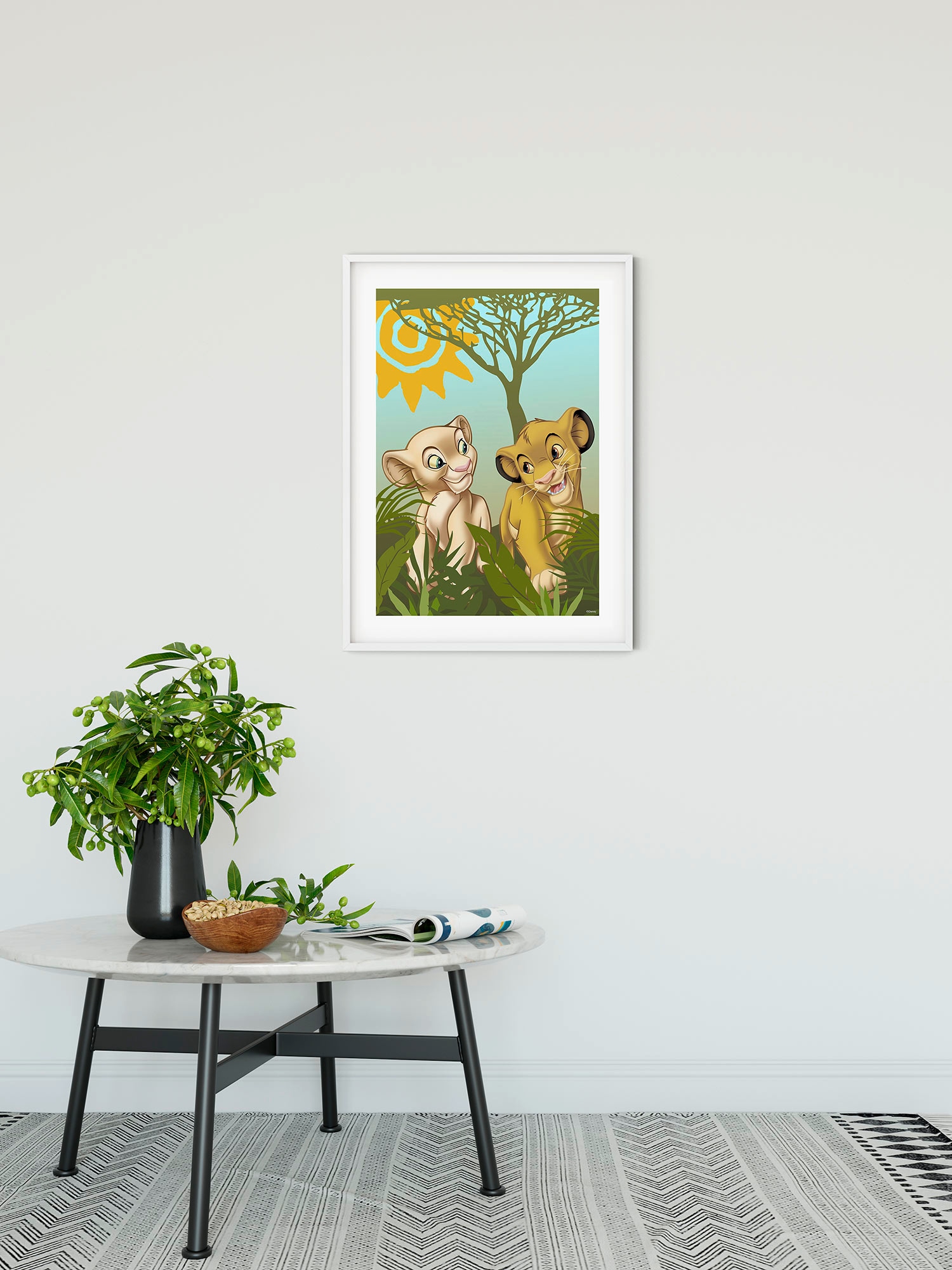 Komar Bild »Lion King Urembo Meadows«, Disney, (1 St.), Wandbild zur Dekoration im Kinderzimmer - ohne Rahmen