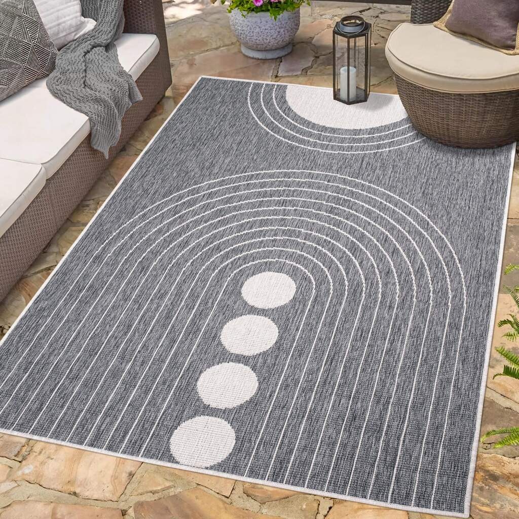 Carpet City Outdoorteppich »DUO RUG 5739«, rechteckig, 5 mm Höhe, Wendeteppich Wetterfest In- & Outdoor, Balkon, Terrasse, Wohnzimmer