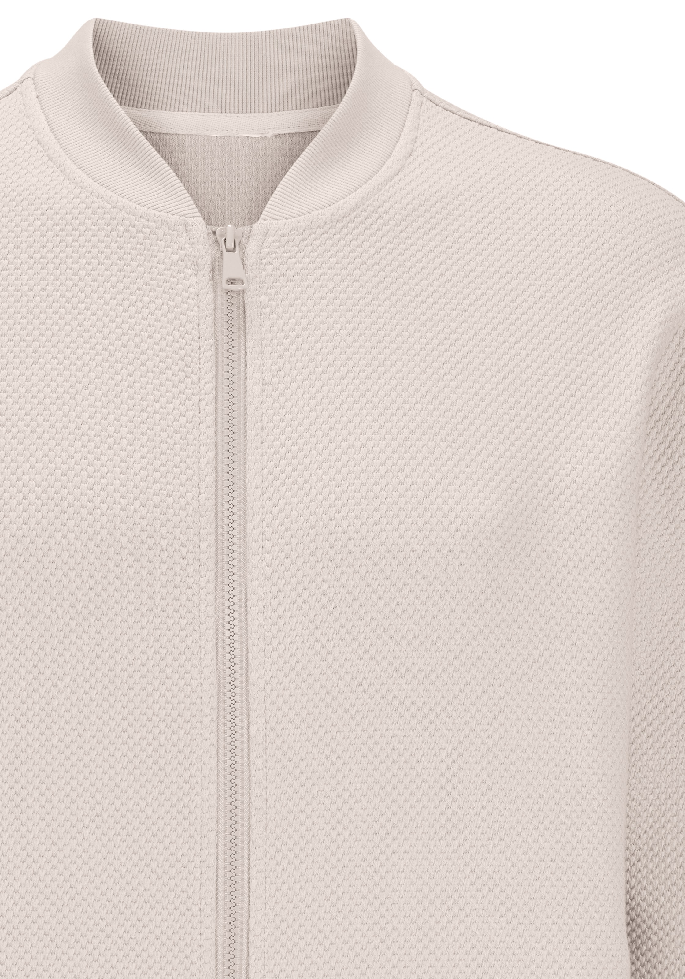 John Devin Sweatjacke »aus Struktur-Qualität, relaxed fit« in Struktur-Qualität, mit Reißverschluss