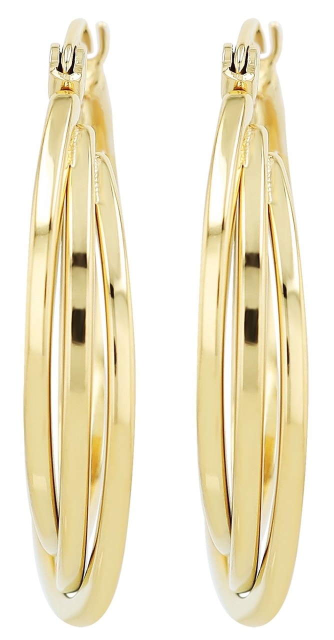 Adelia´s Paar Creolen »Damen Creolen aus poliertem Edelstahl Ø 25 mm«