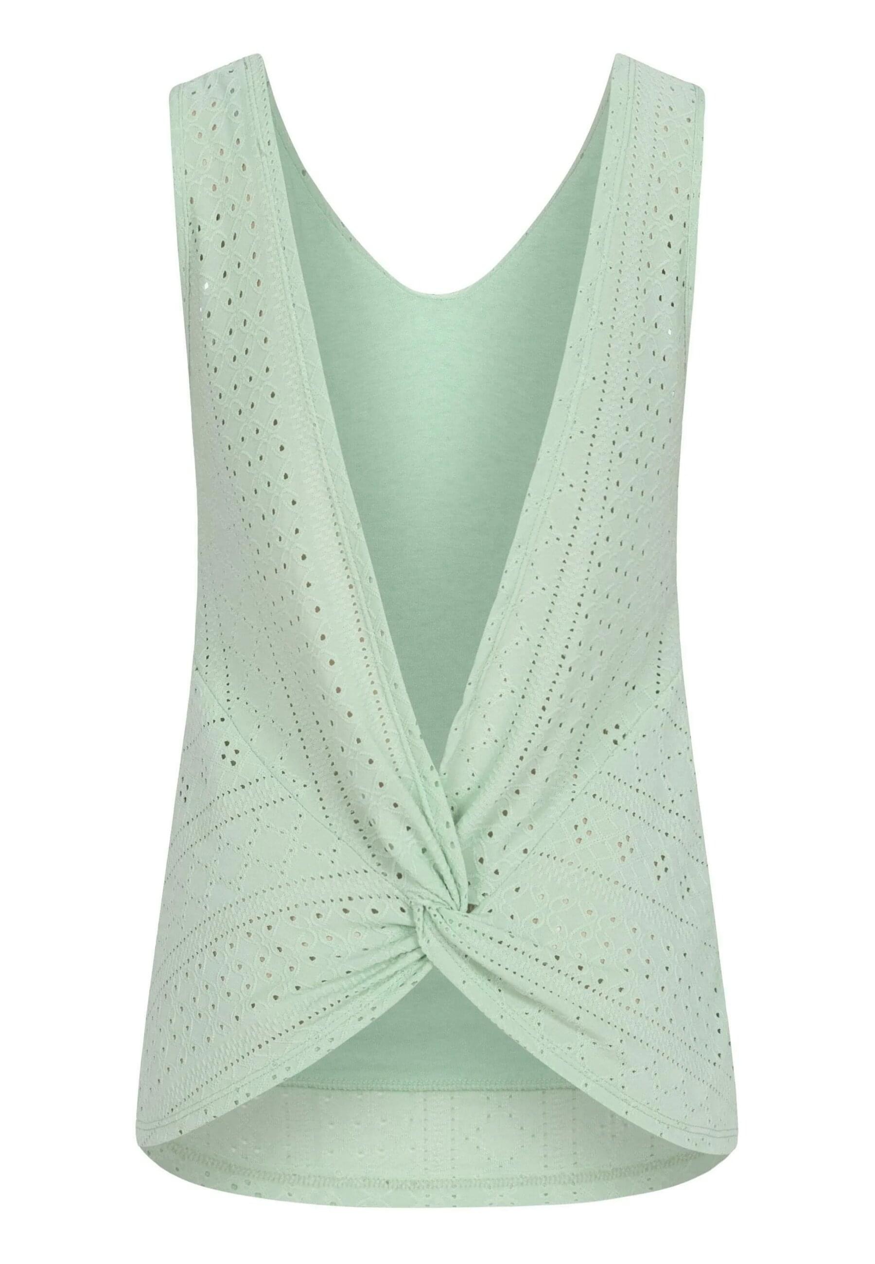 CLOUD 5IVE Klassische Bluse »CLOUD 5IVE Top mit Lochmuster und hinten offen in Wickeloptik«