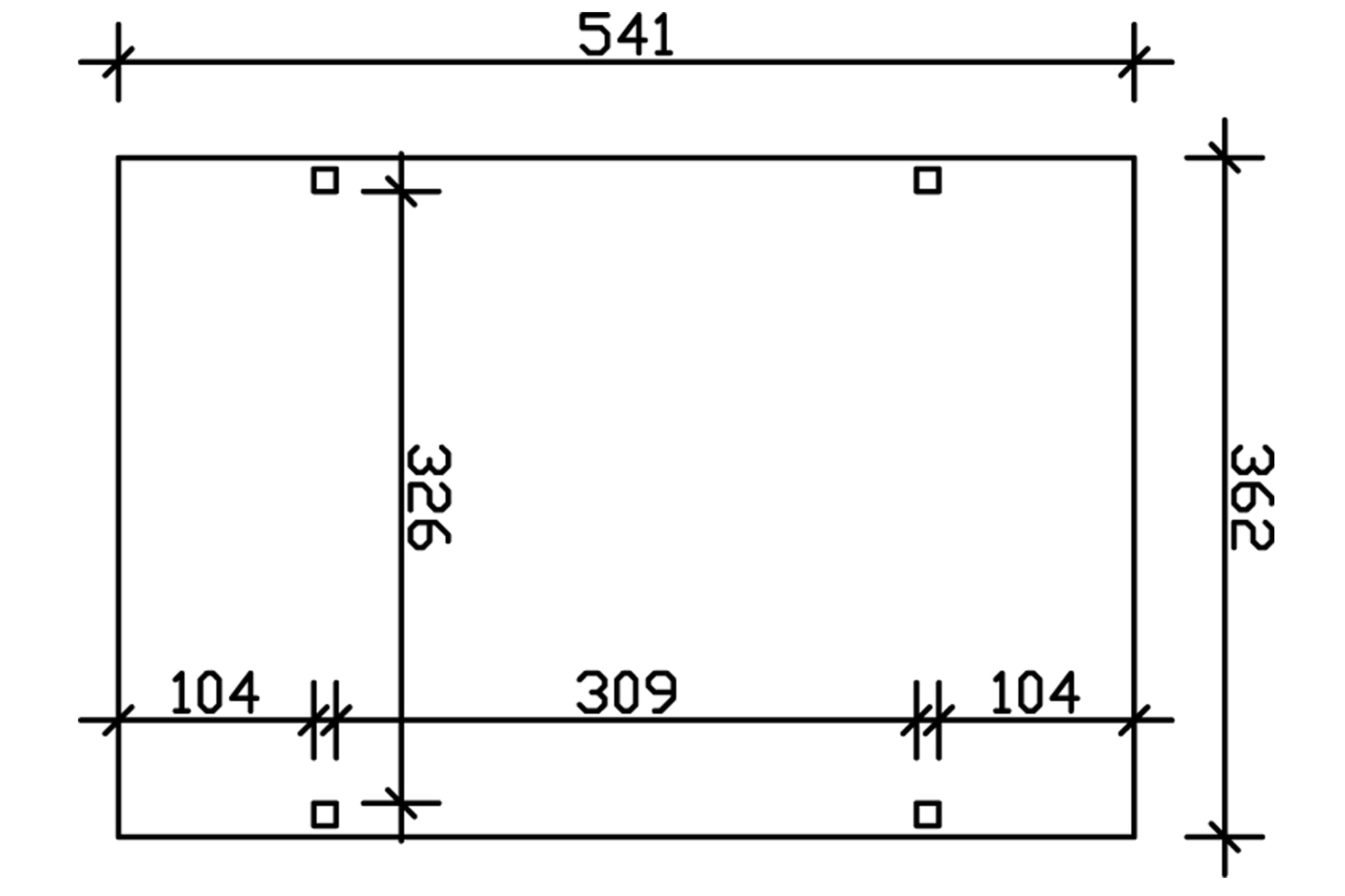 Skanholz Einzelcarport »Westerwald«, Holz, 326 cm, Anthrazit