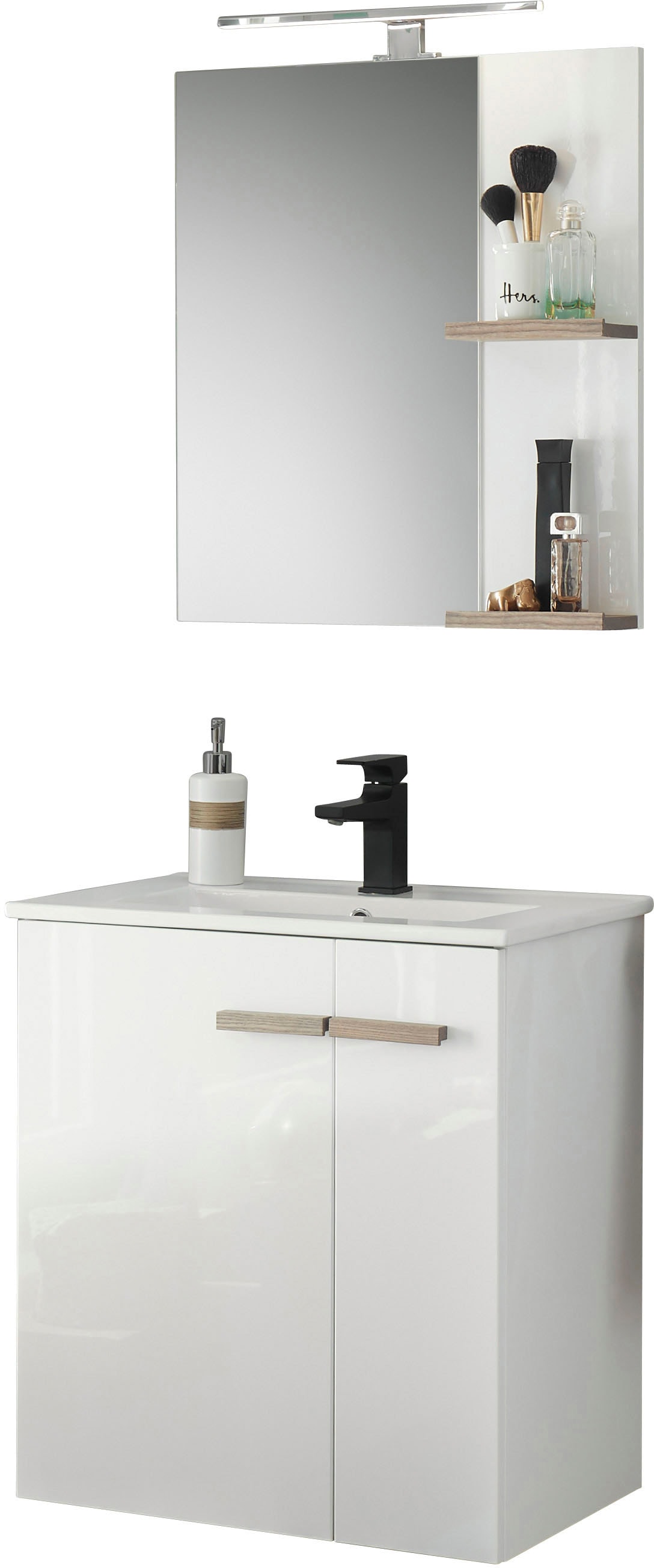 Home affaire Badmöbel-Set "SOLiD, Badmöbel-Set, Bad im modernen Design, 2-t günstig online kaufen