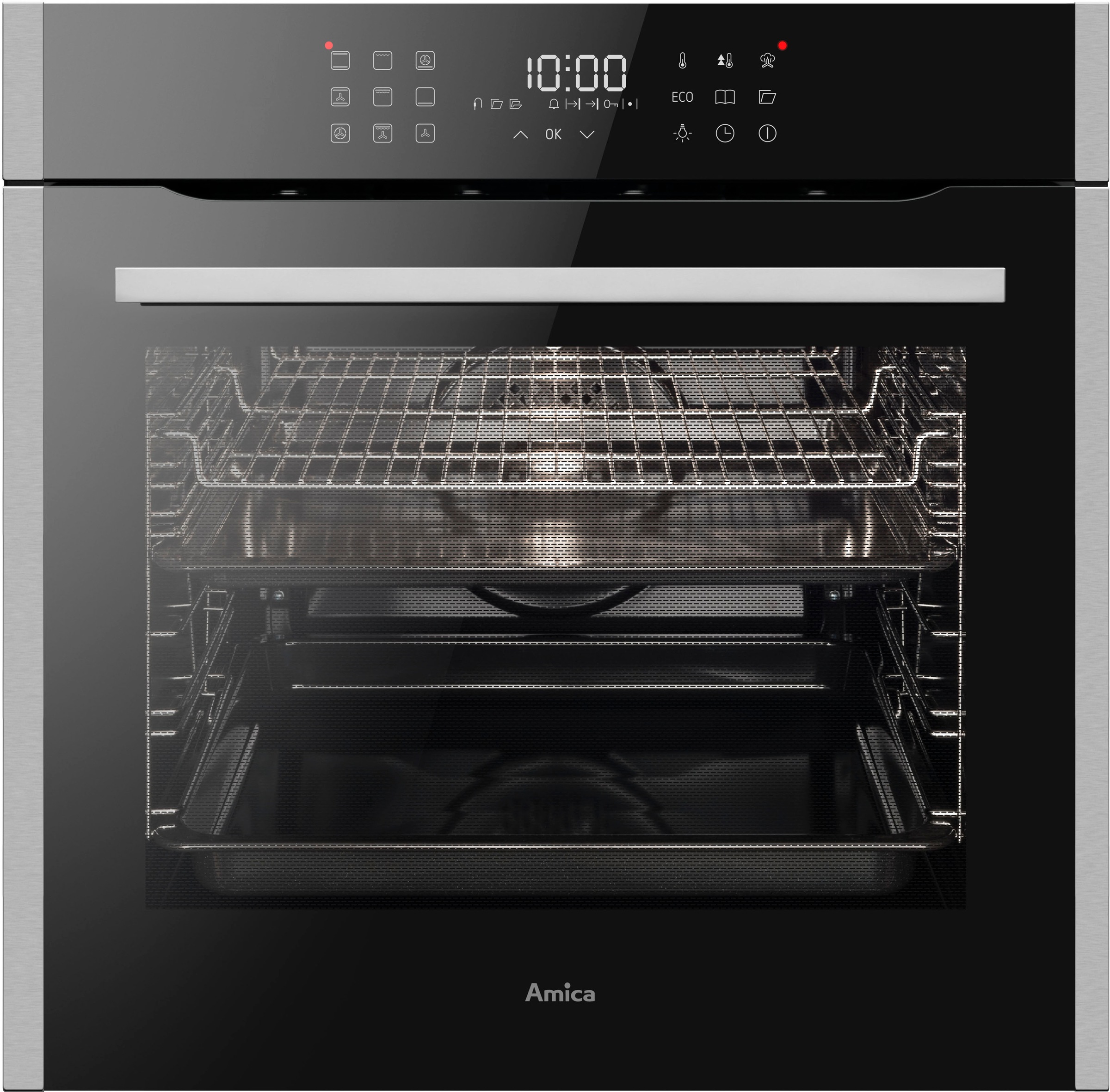 Amica Einbaubackofen »EBX 944 700 E«, EBX 944 700 E, mit 2-fach-Teleskopauszug, Steam Clean