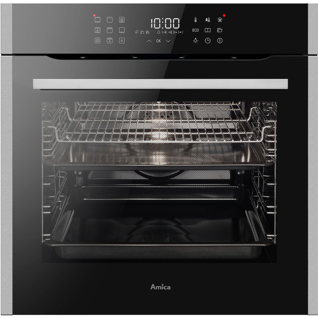 Amica Einbaubackofen »EBX 944 700 E«, EBX 944 700 E, mit 2-fach-Teleskopauszug, Steam Clean