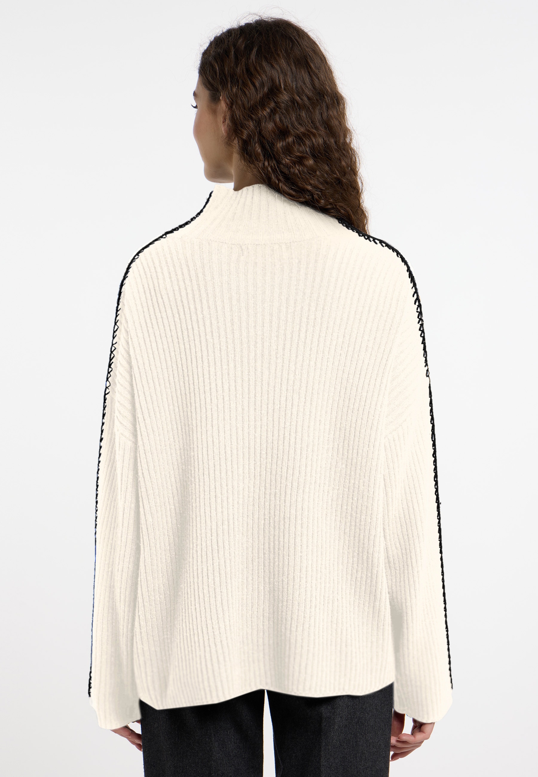 Frieda & Freddies Strickpullover »Pullover«, mit Farb- und Materialkombination