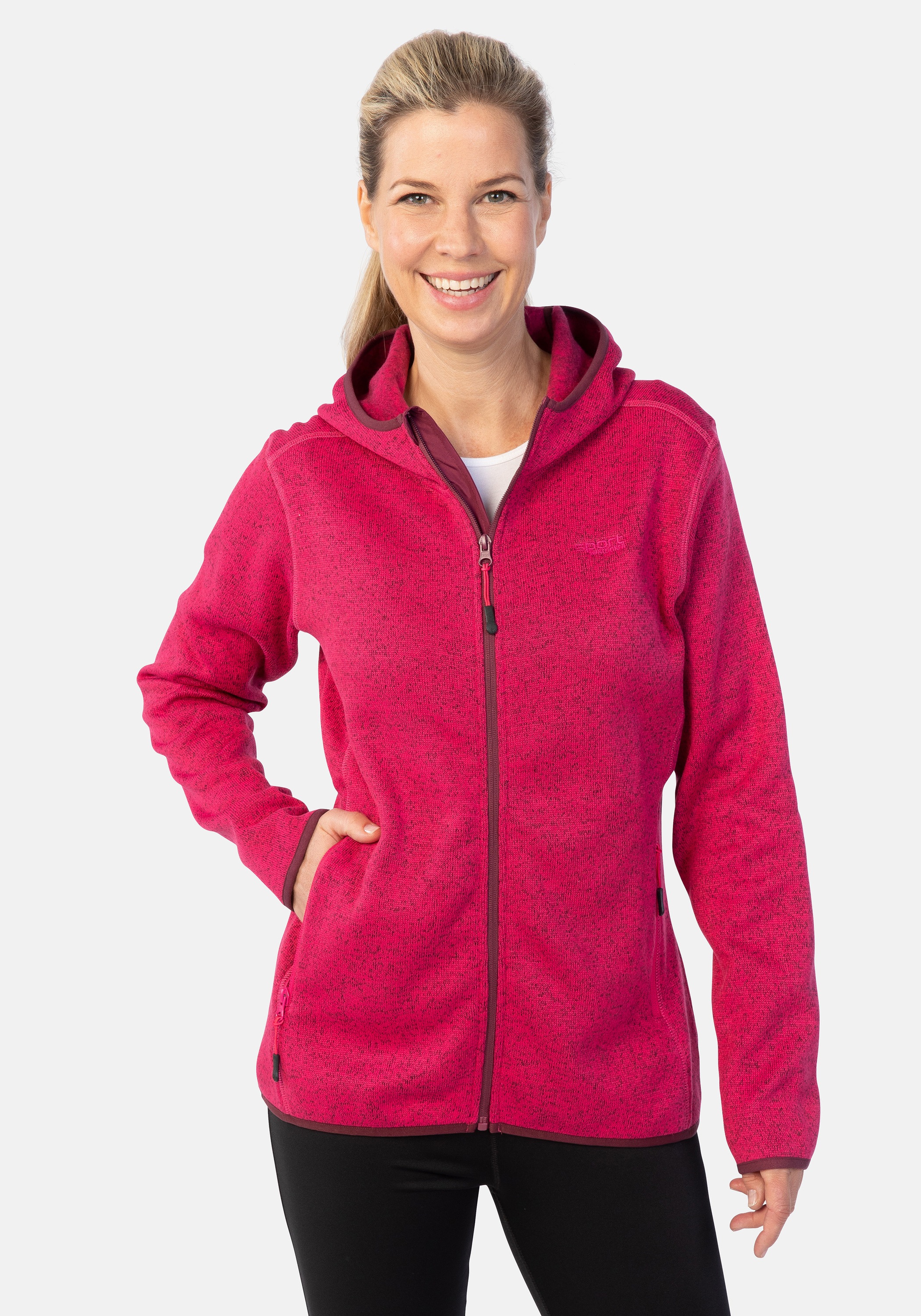 STOOKER WOMEN Sweatjacke "JOANE mit Kapuze Strickfleecejacke", Sweatjacke K günstig online kaufen