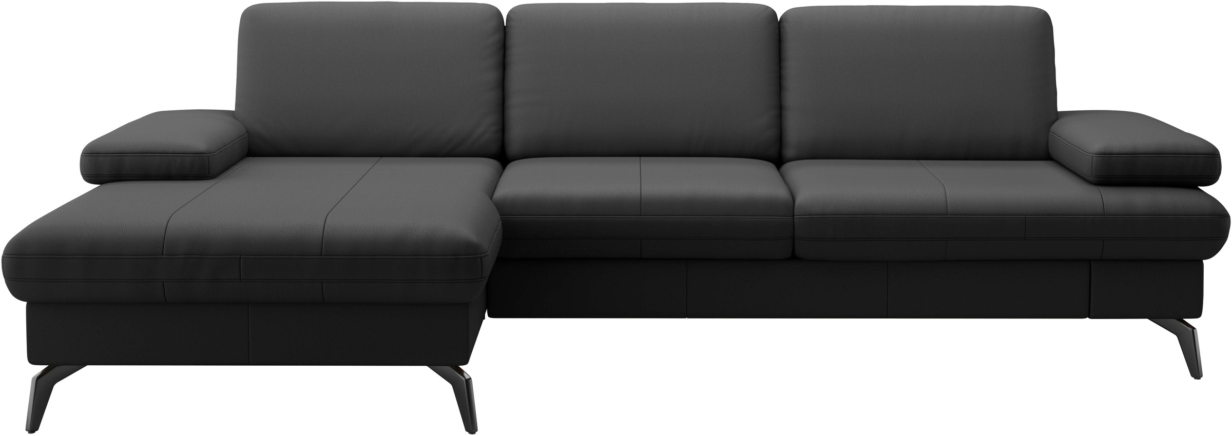 sit&more Ecksofa »Morris L-Form, inkl. Sitztiefenverstellung«, wahlweise mit Armteilverstellung, Bettfunktion & Bettkasten