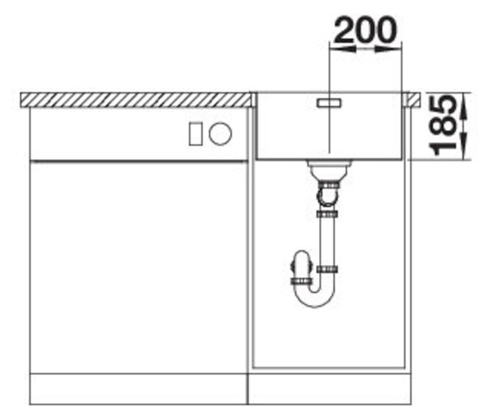 Blanco Edelstahlspüle »SOLIS 400-IF«, zum wechselseitigen Einbau geeignet